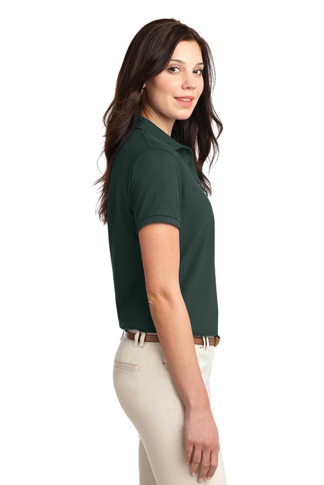Port Authority L500 Ladies Silk Touch Polo - Dark Green - HIT a Double - 3