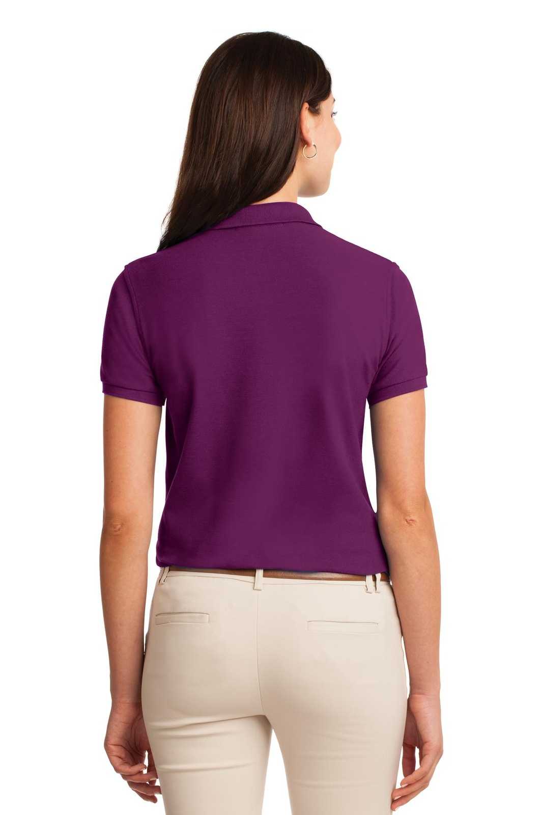 Port Authority L500 Ladies Silk Touch Polo - Deep Berry - HIT a Double - 2