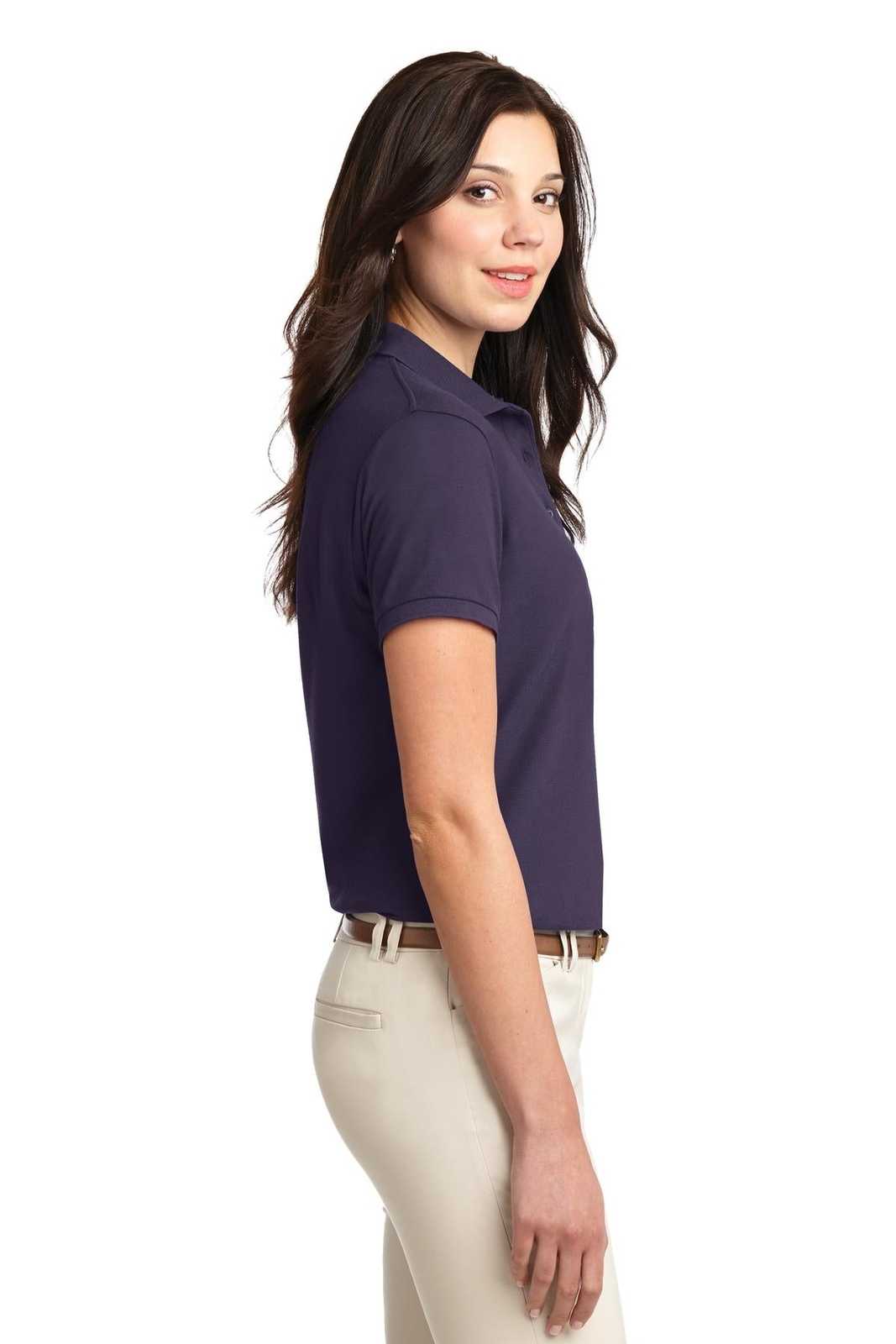 Port Authority L500 Ladies Silk Touch Polo - Eggplant - HIT a Double - 3