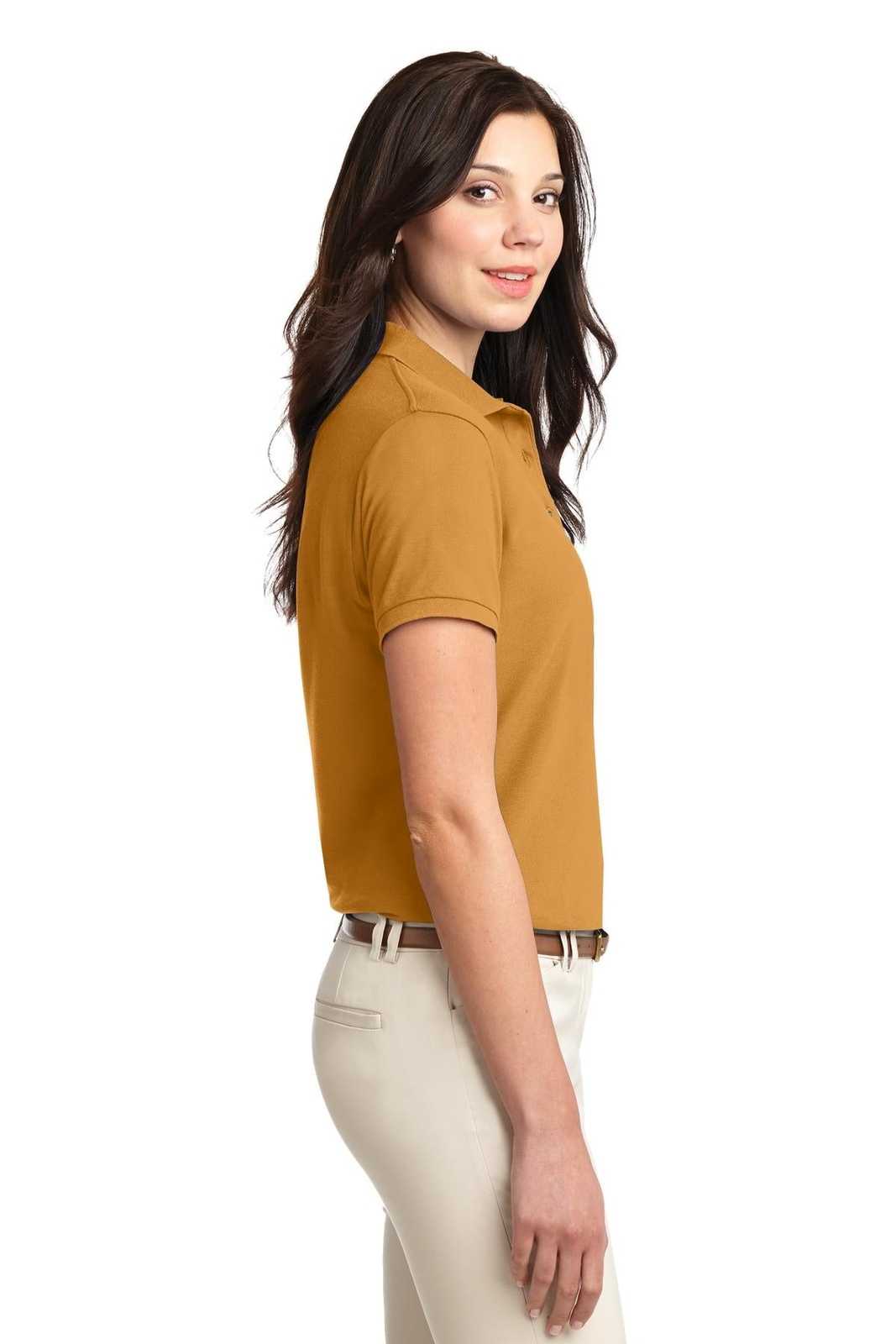 Port Authority L500 Ladies Silk Touch Polo - Gold - HIT a Double - 3