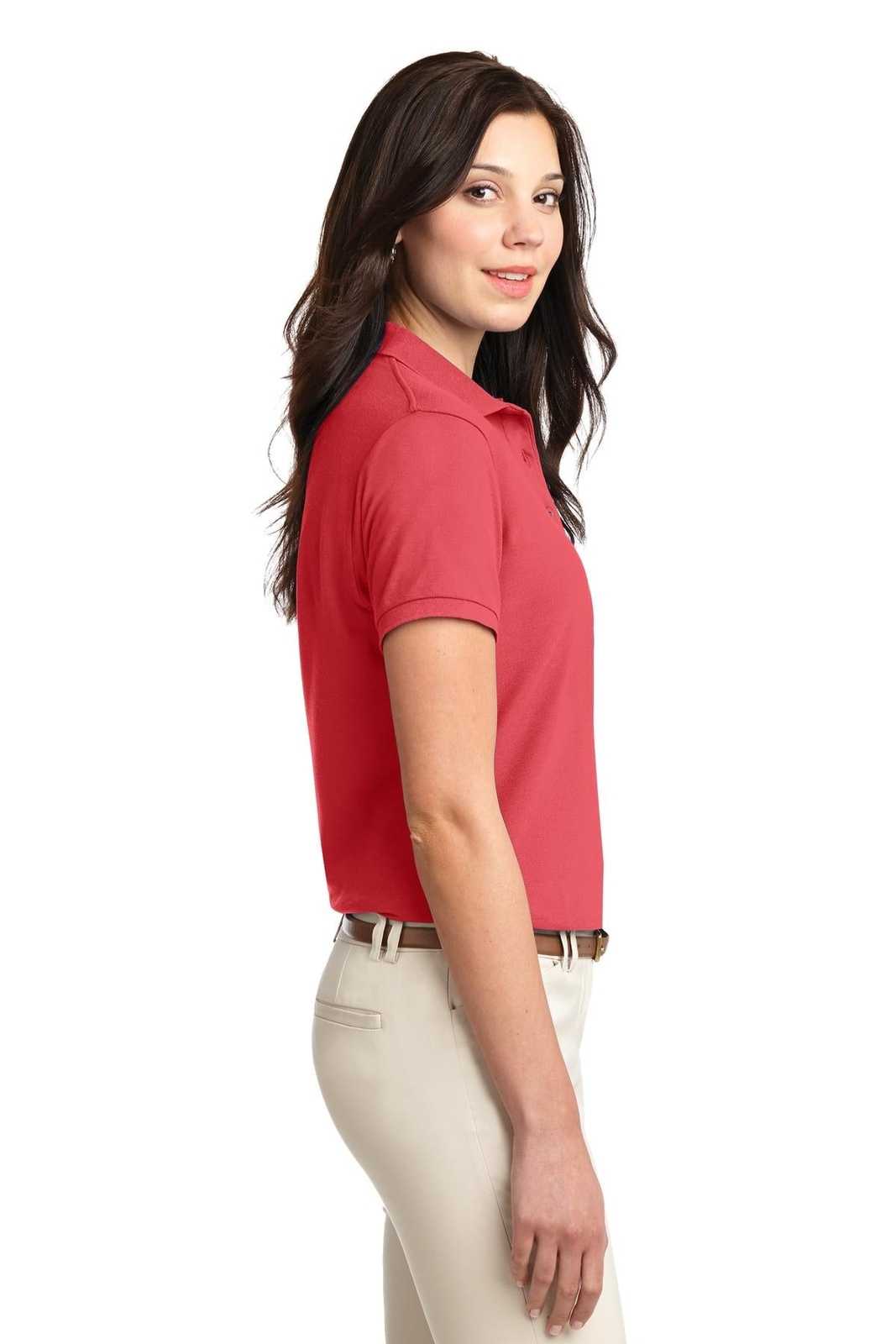 Port Authority L500 Ladies Silk Touch Polo - Hibiscus - HIT a Double - 3