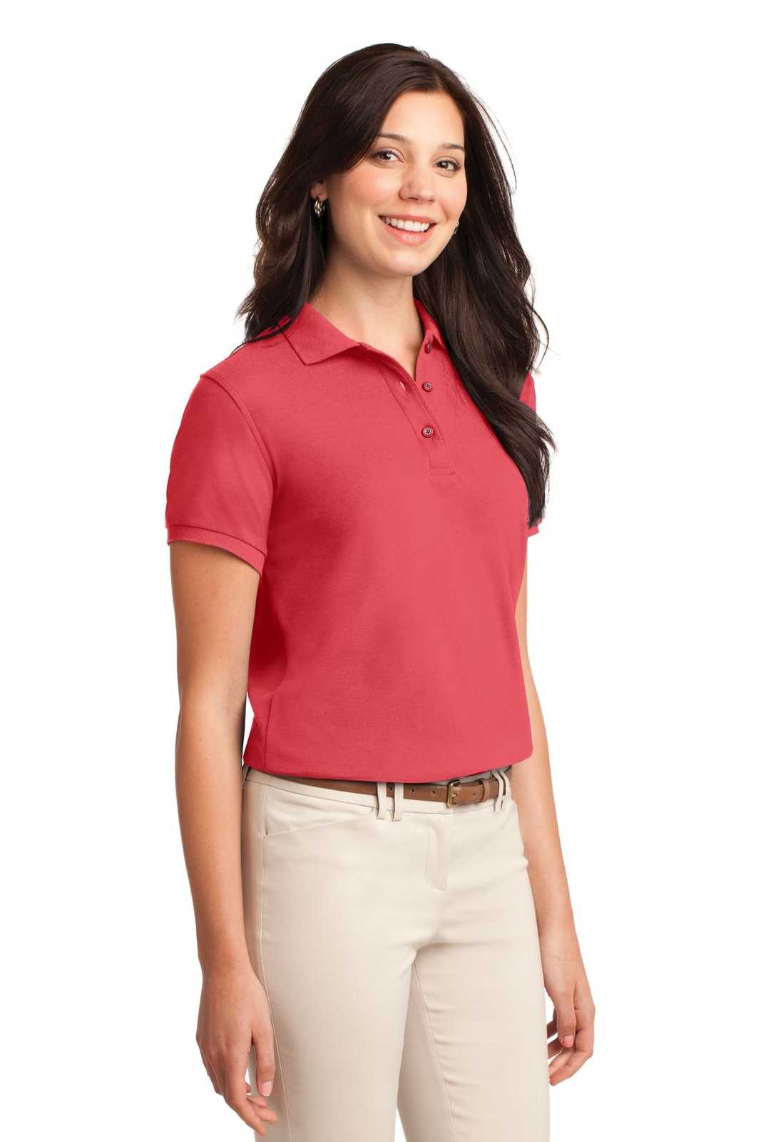 Port Authority L500 Ladies Silk Touch Polo - Hibiscus - HIT a Double - 4