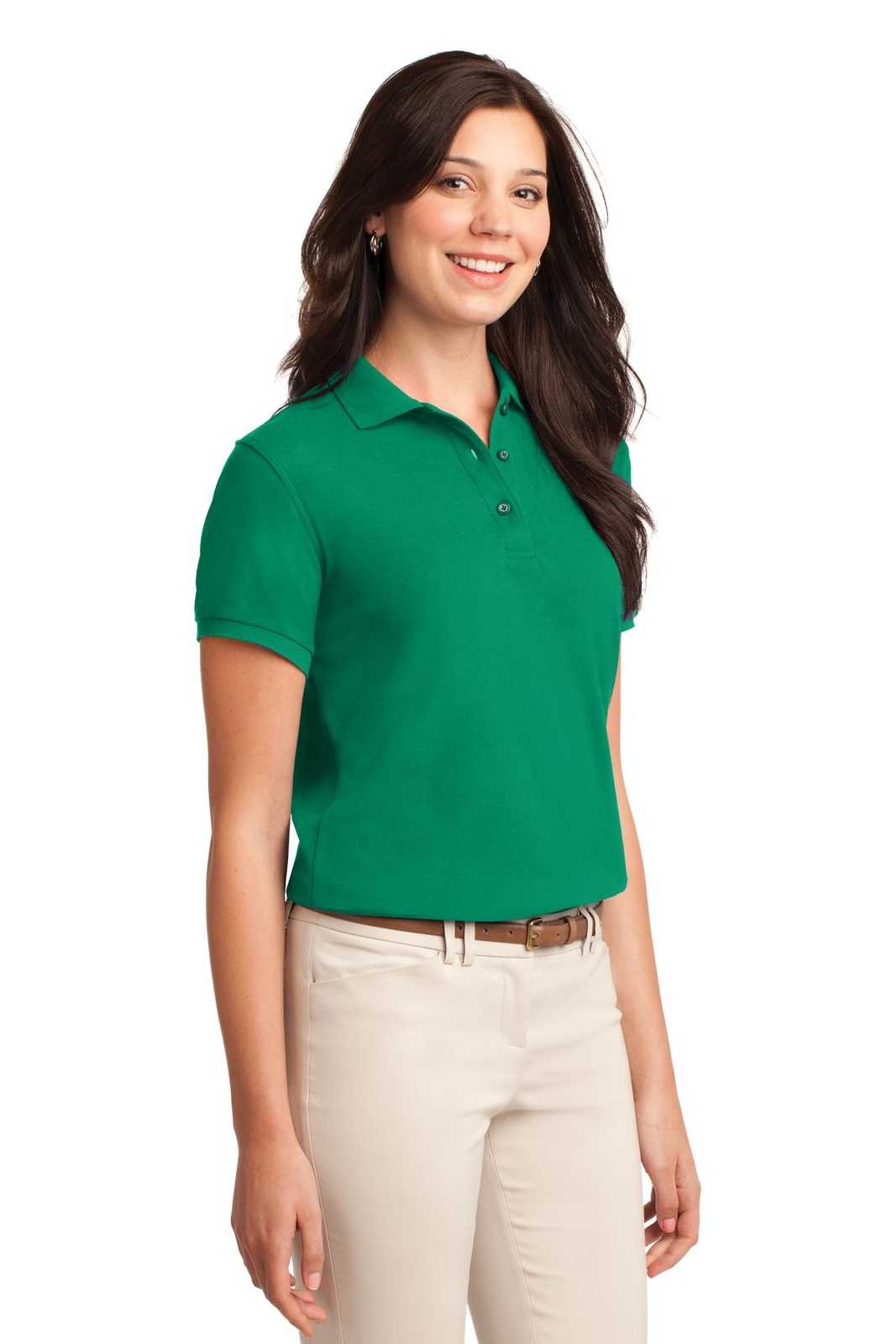 Port Authority L500 Ladies Silk Touch Polo - Kelly Green - HIT a Double - 4