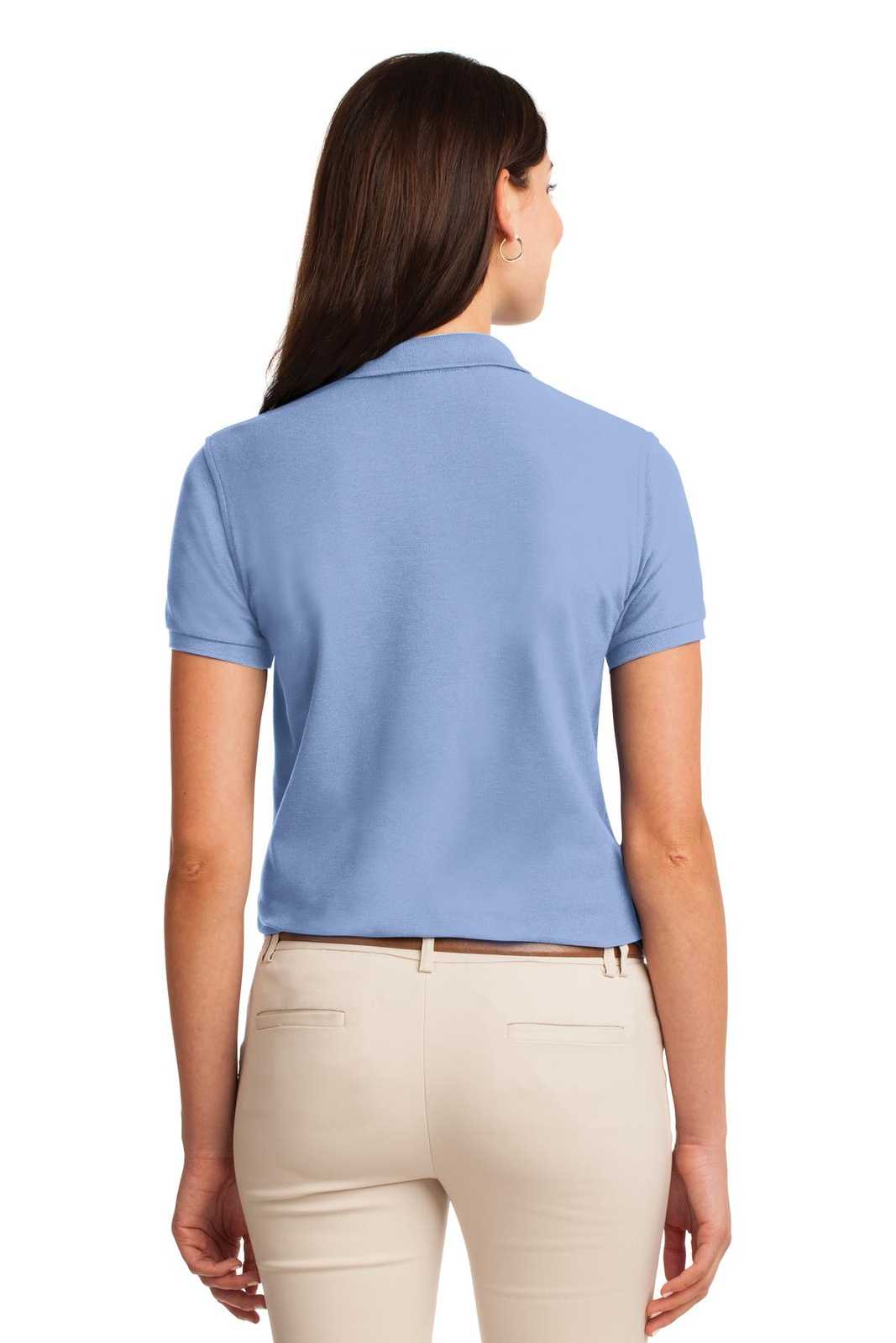Port Authority L500 Ladies Silk Touch Polo - Light Blue - HIT a Double - 2