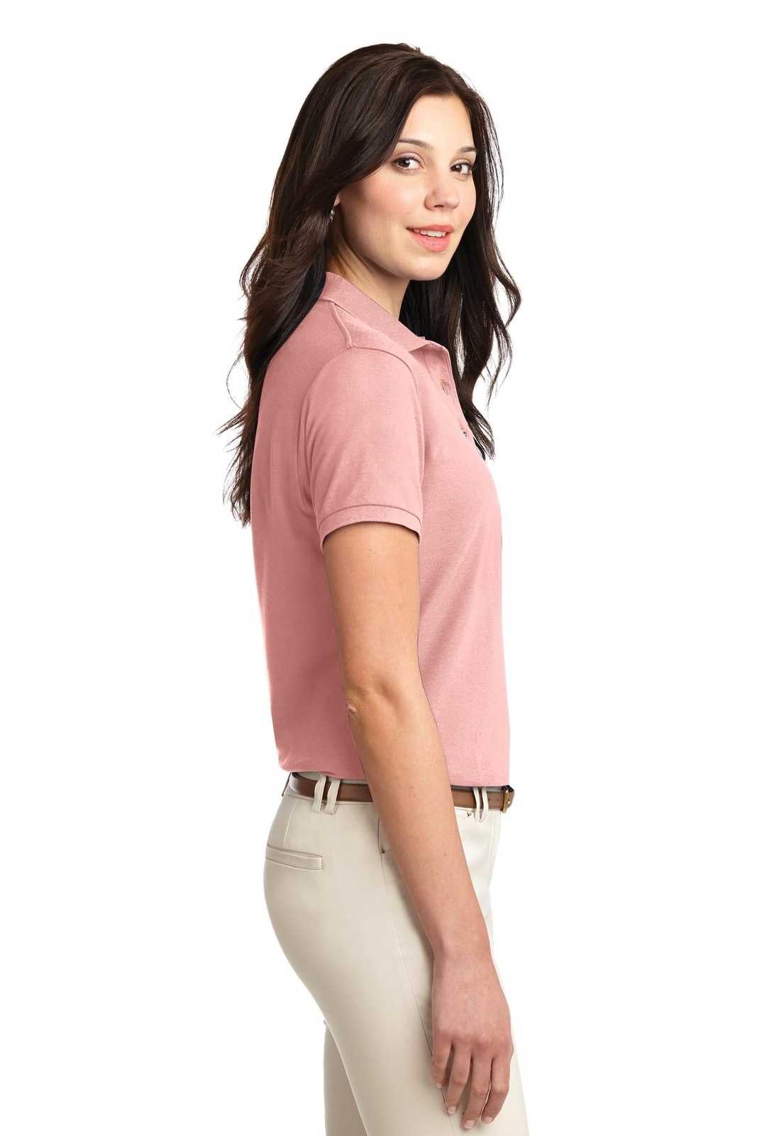 Port Authority L500 Ladies Silk Touch Polo - Light Pink - HIT a Double - 3