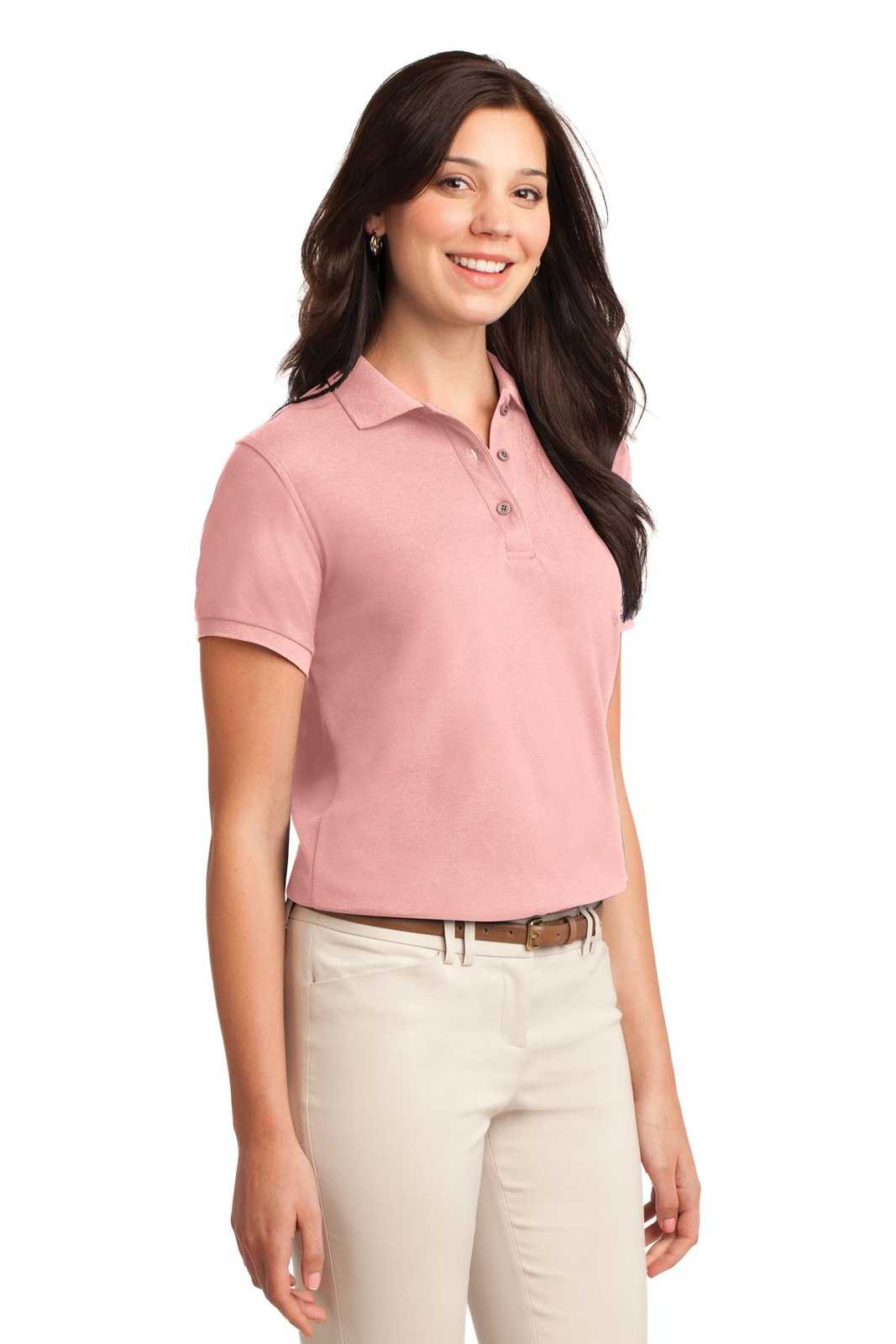 Port Authority L500 Ladies Silk Touch Polo - Light Pink - HIT a Double - 4