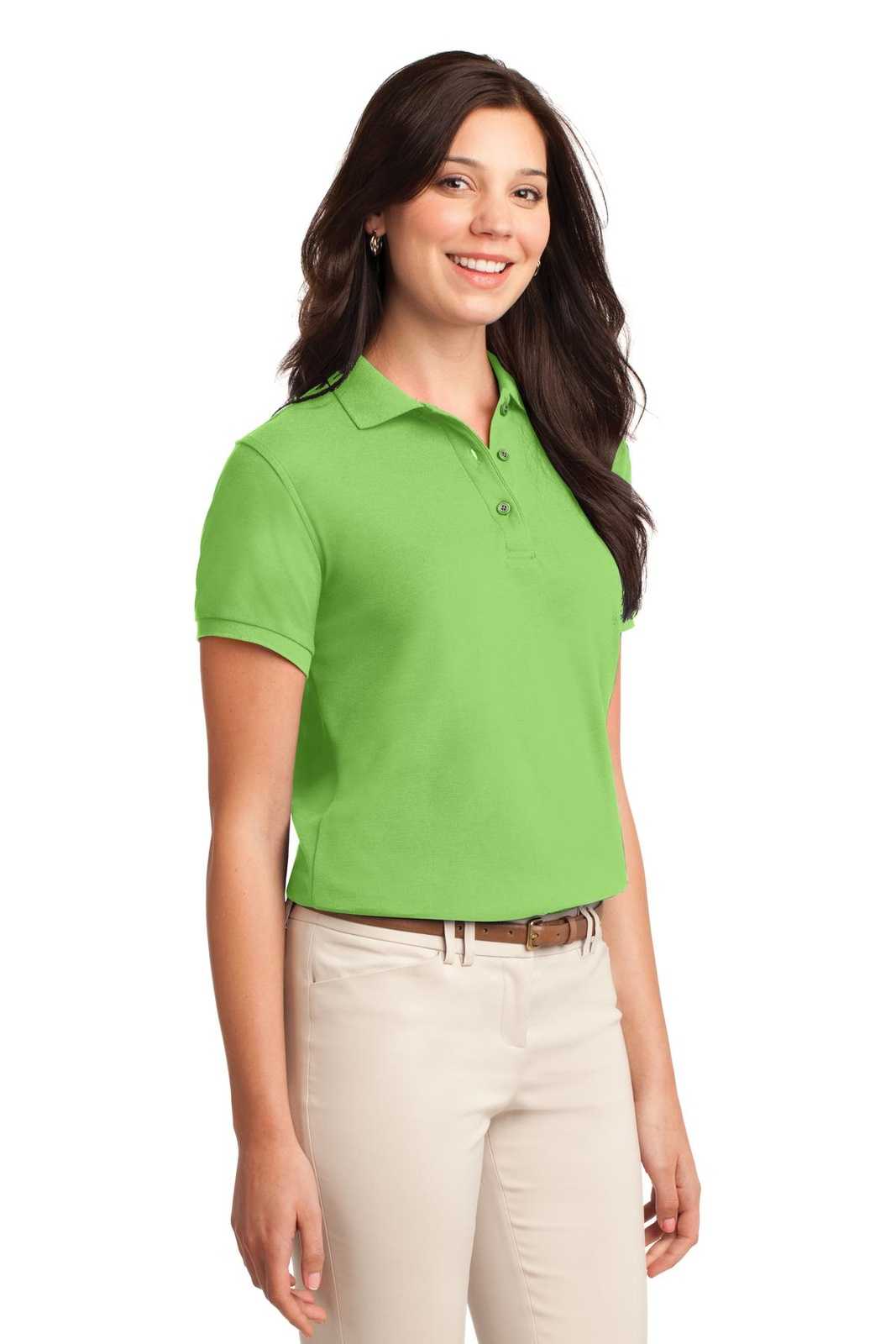 Port Authority L500 Ladies Silk Touch Polo - Lime - HIT a Double - 4