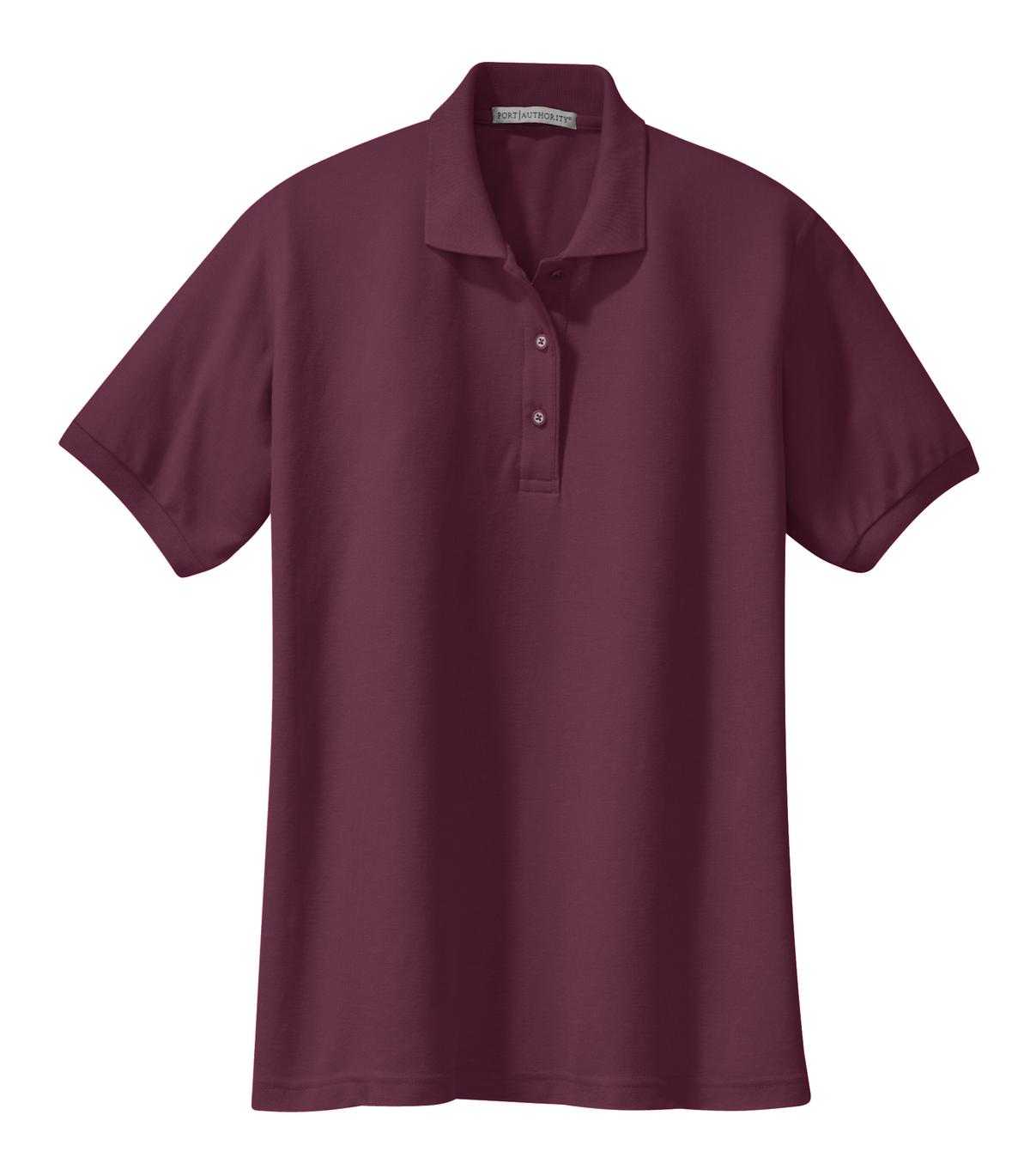 Port Authority L500 Ladies Silk Touch Polo - Maroon - HIT a Double - 5