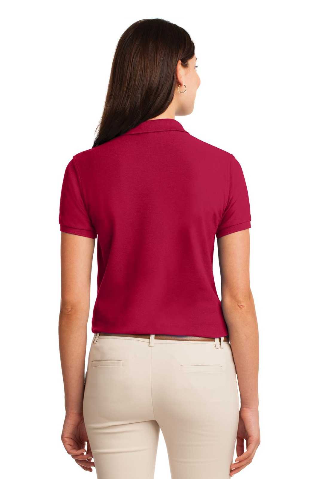 Port Authority L500 Ladies Silk Touch Polo - Red - HIT a Double - 2