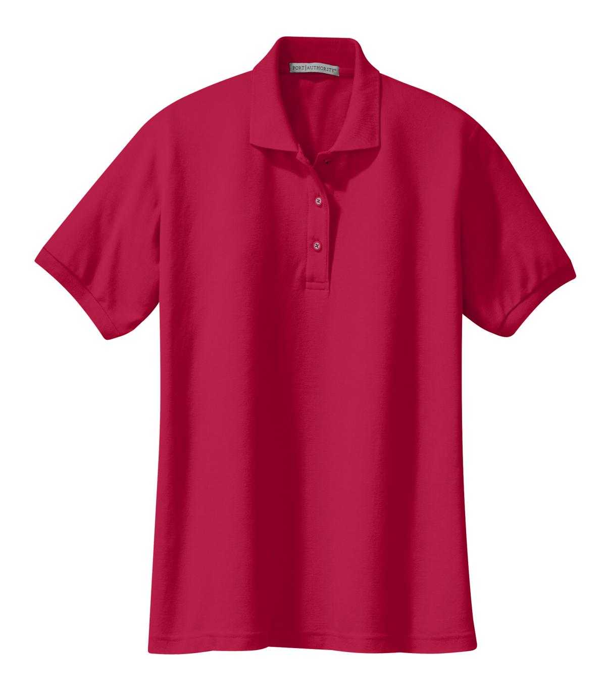Port Authority L500 Ladies Silk Touch Polo - Red - HIT a Double - 5
