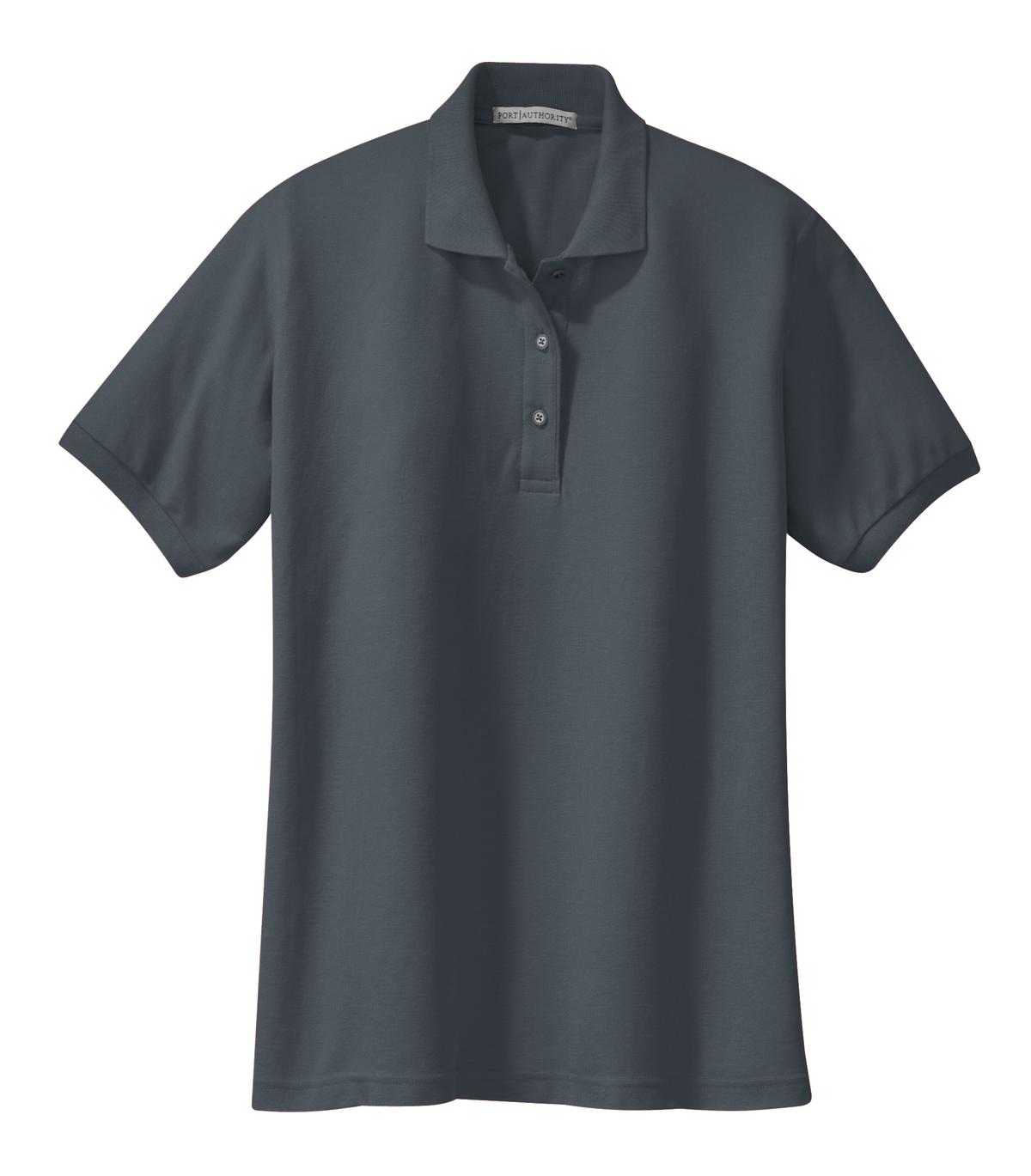 Port Authority L500 Ladies Silk Touch Polo - Steel Gray - HIT a Double - 5