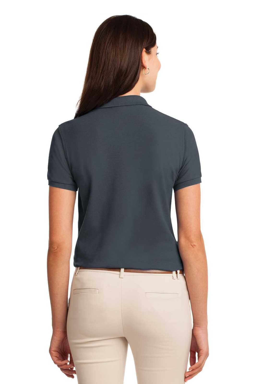 Port Authority L500 Ladies Silk Touch Polo - Steel Gray - HIT a Double - 2