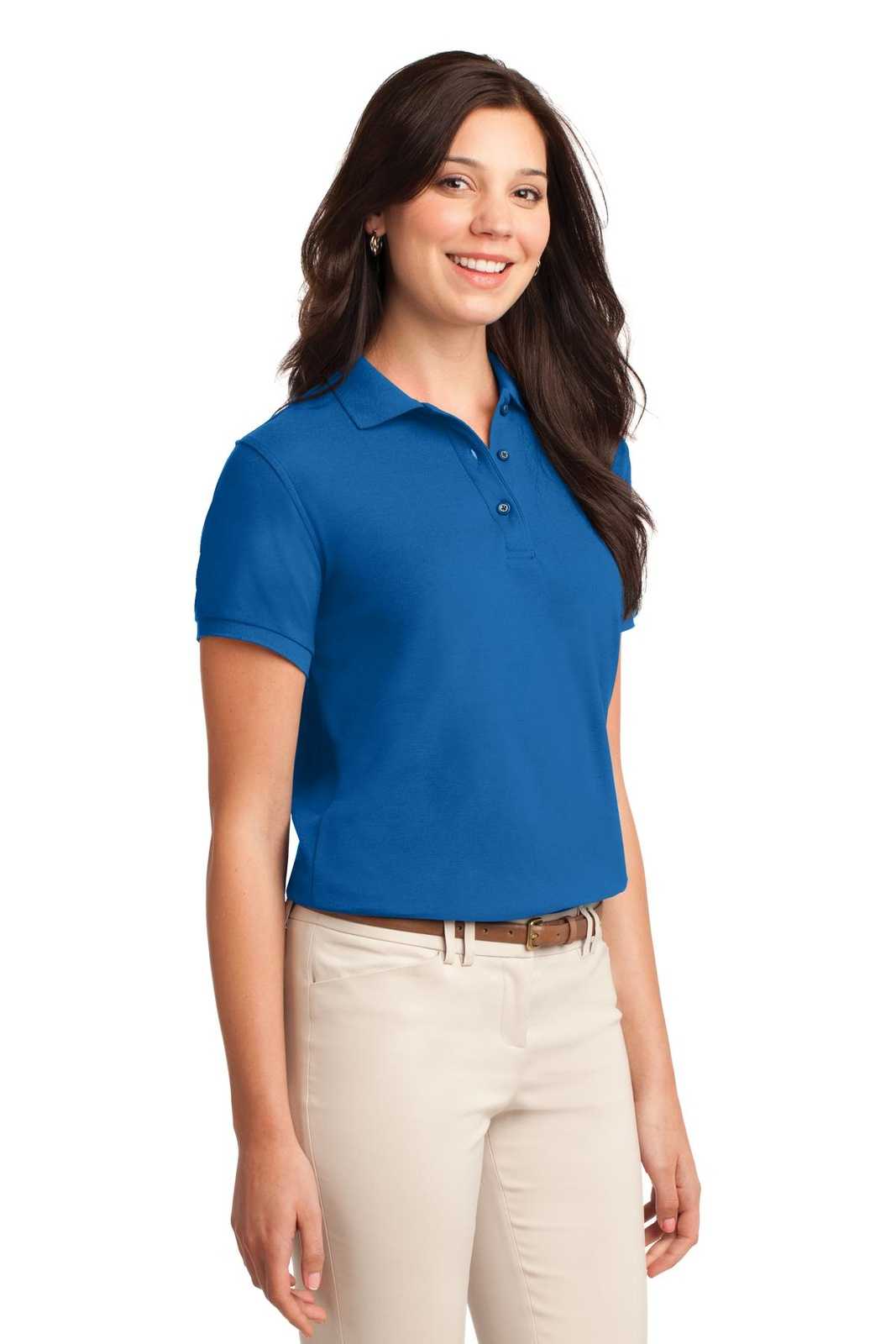 Port Authority L500 Ladies Silk Touch Polo - Strong Blue - HIT a Double - 4