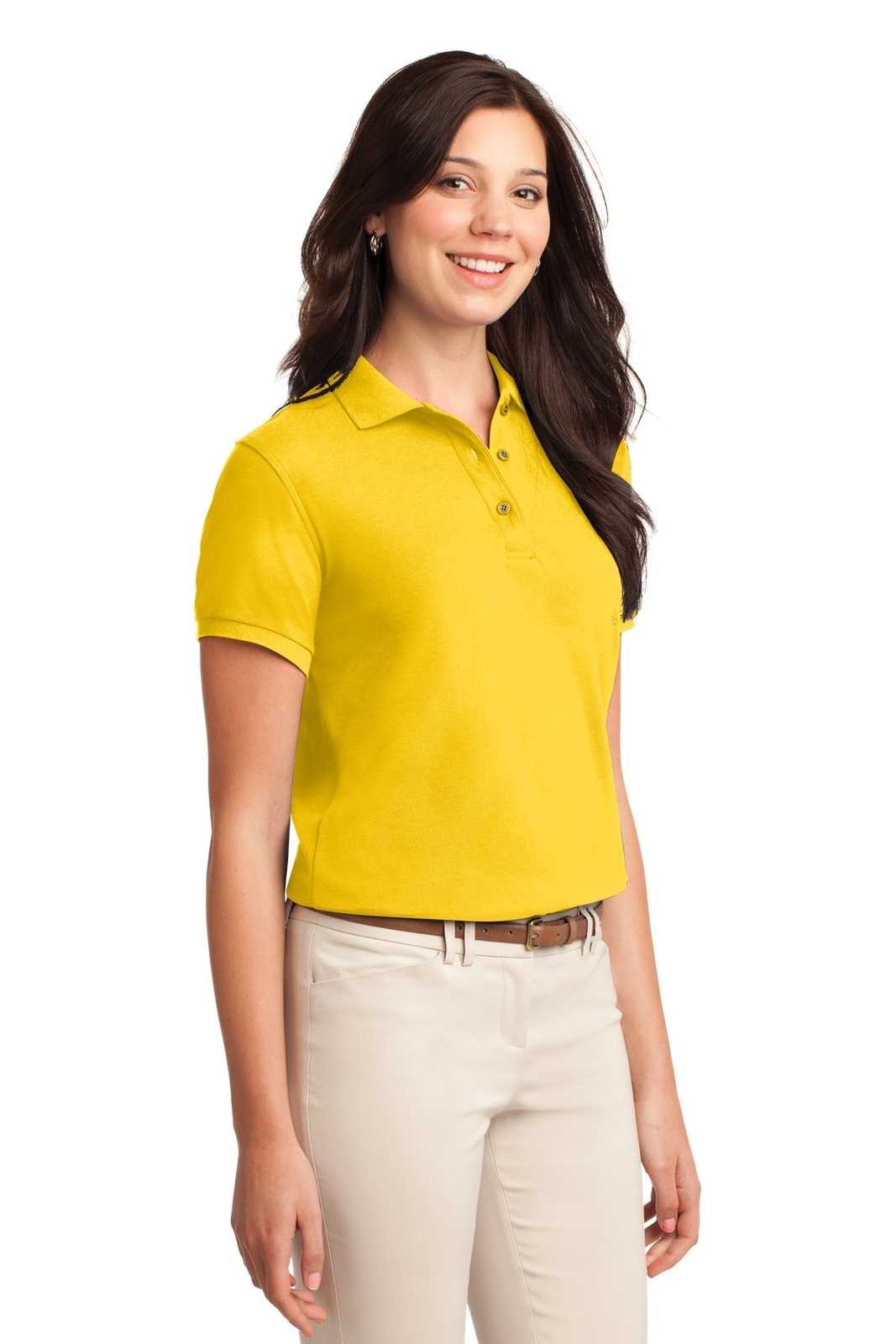 Port Authority L500 Ladies Silk Touch Polo - Sunflower Yellow - HIT a Double - 4