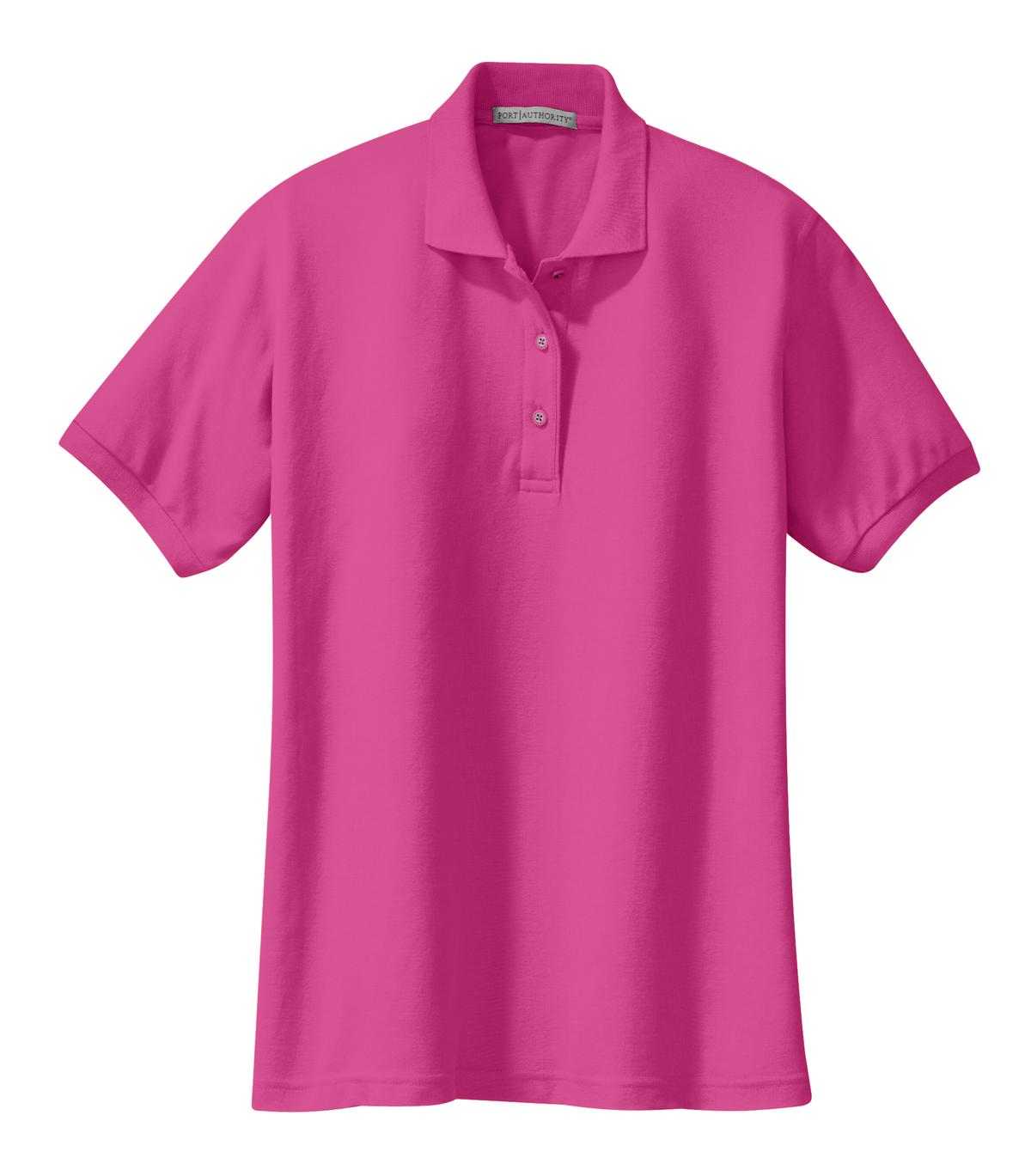Port Authority L500 Ladies Silk Touch Polo - Tropical Pink - HIT a Double - 5