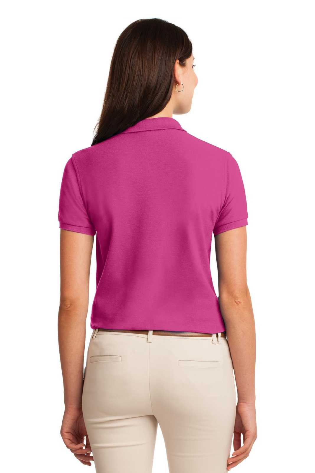 Port Authority L500 Ladies Silk Touch Polo - Tropical Pink - HIT a Double - 2