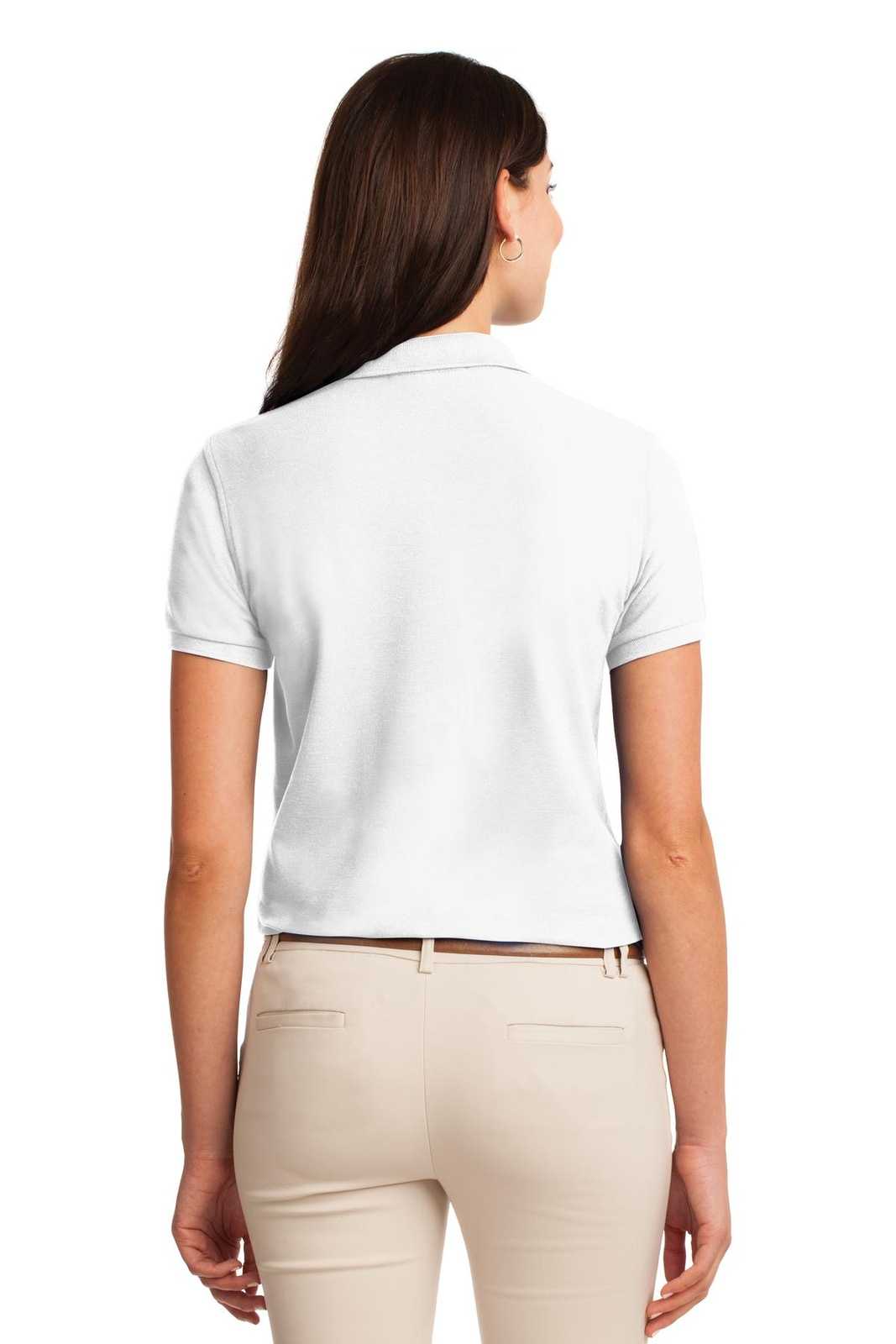 Port Authority L500 Ladies Silk Touch Polo - White - HIT a Double - 2