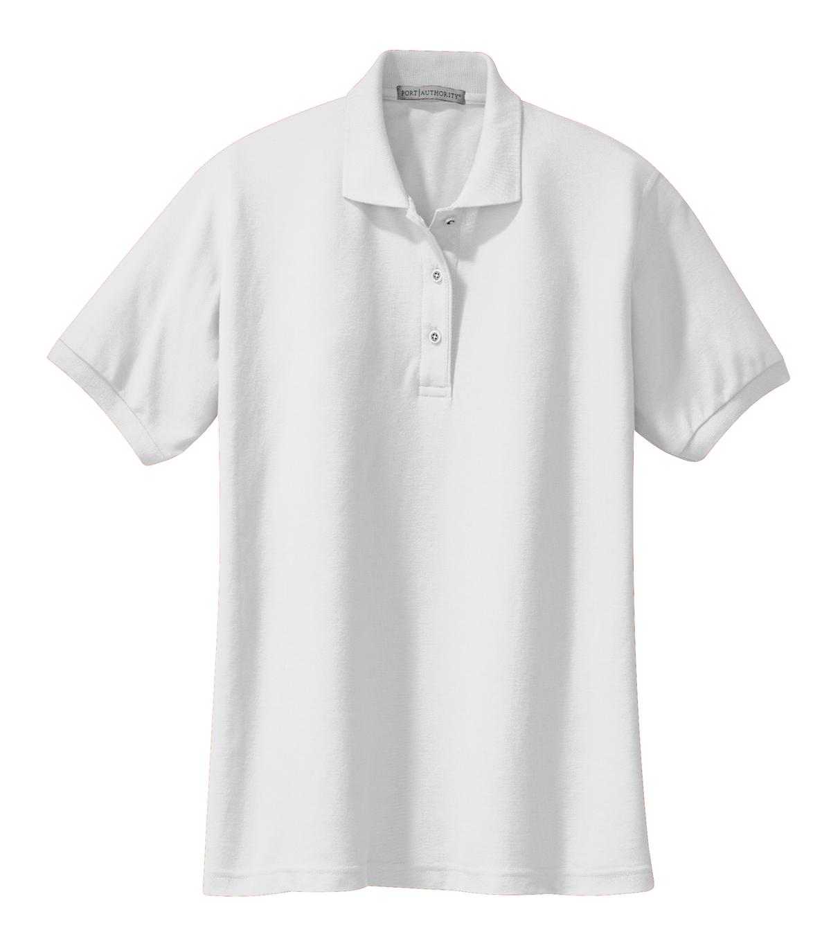 Port Authority L500 Ladies Silk Touch Polo - White - HIT a Double - 5
