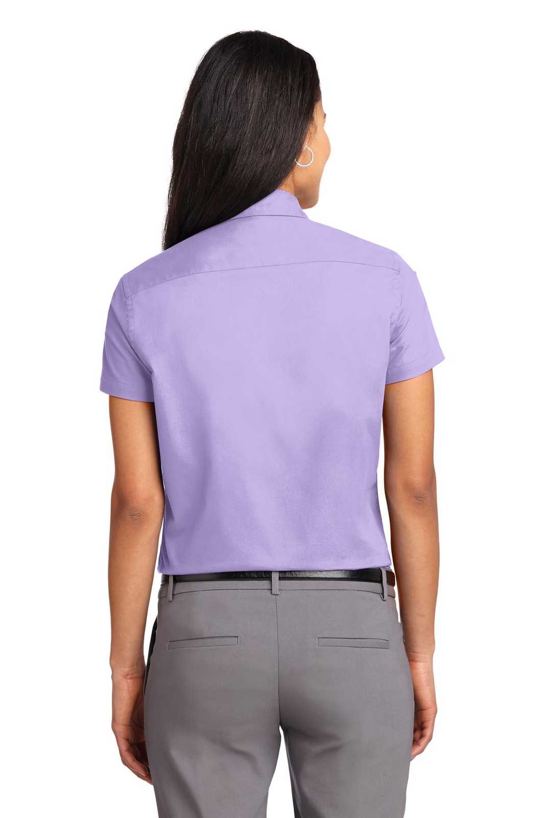 Port Authority L508 Ladies Short Sleeve Easy Care Shirt - Bright Lavender - HIT a Double - 2