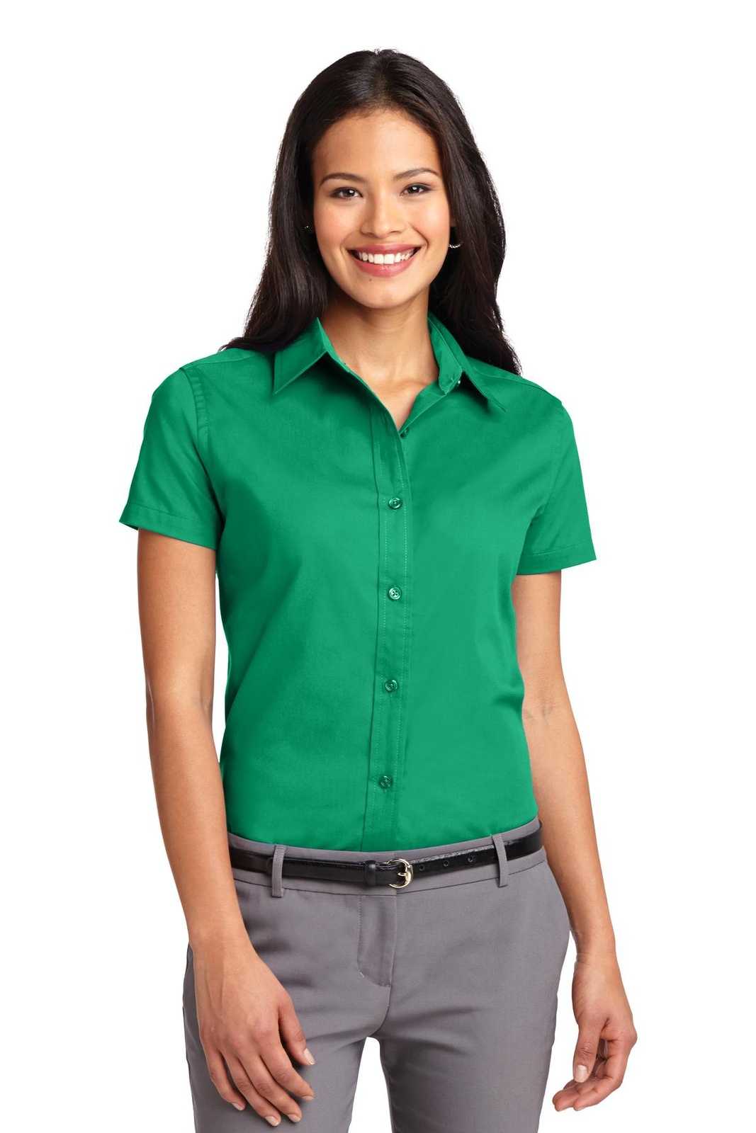 Port Authority L508 Ladies Short Sleeve Easy Care Shirt - Court Green - HIT a Double - 1