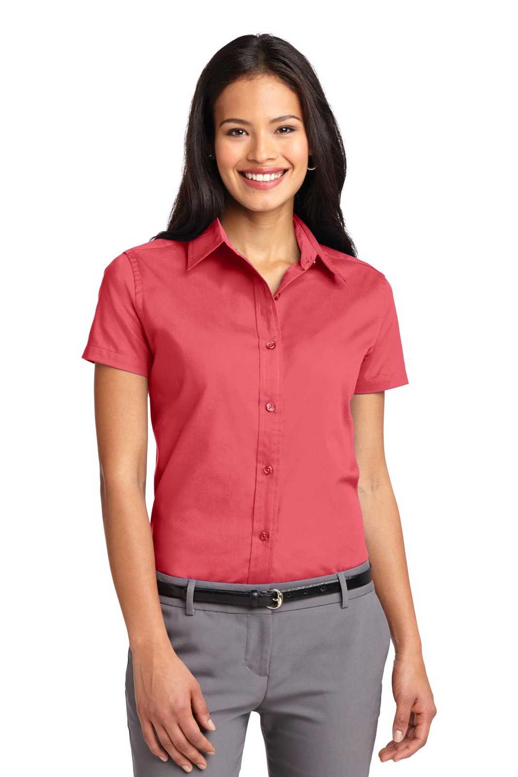 Port Authority L508 Ladies Short Sleeve Easy Care Shirt - Hibiscus - HIT a Double - 1