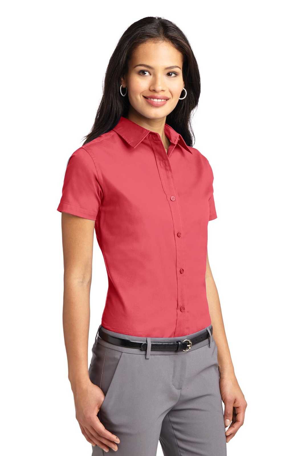Port Authority L508 Ladies Short Sleeve Easy Care Shirt - Hibiscus - HIT a Double - 4