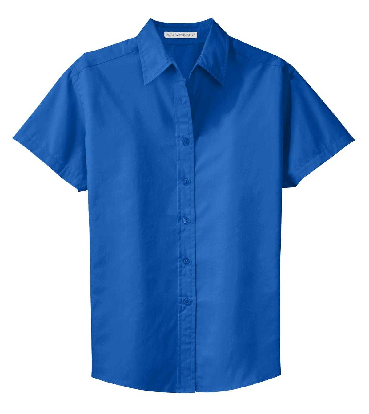 Port Authority L508 Ladies Short Sleeve Easy Care Shirt - Strong Blue - HIT a Double - 5