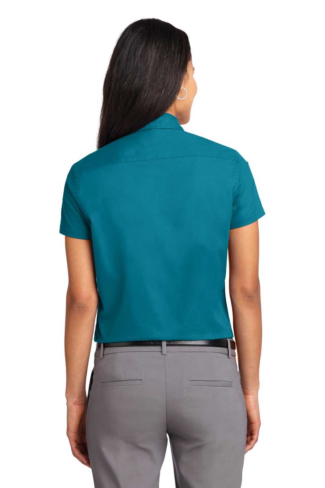 Port Authority L508 Ladies Short Sleeve Easy Care Shirt - Teal Green - HIT a Double - 2
