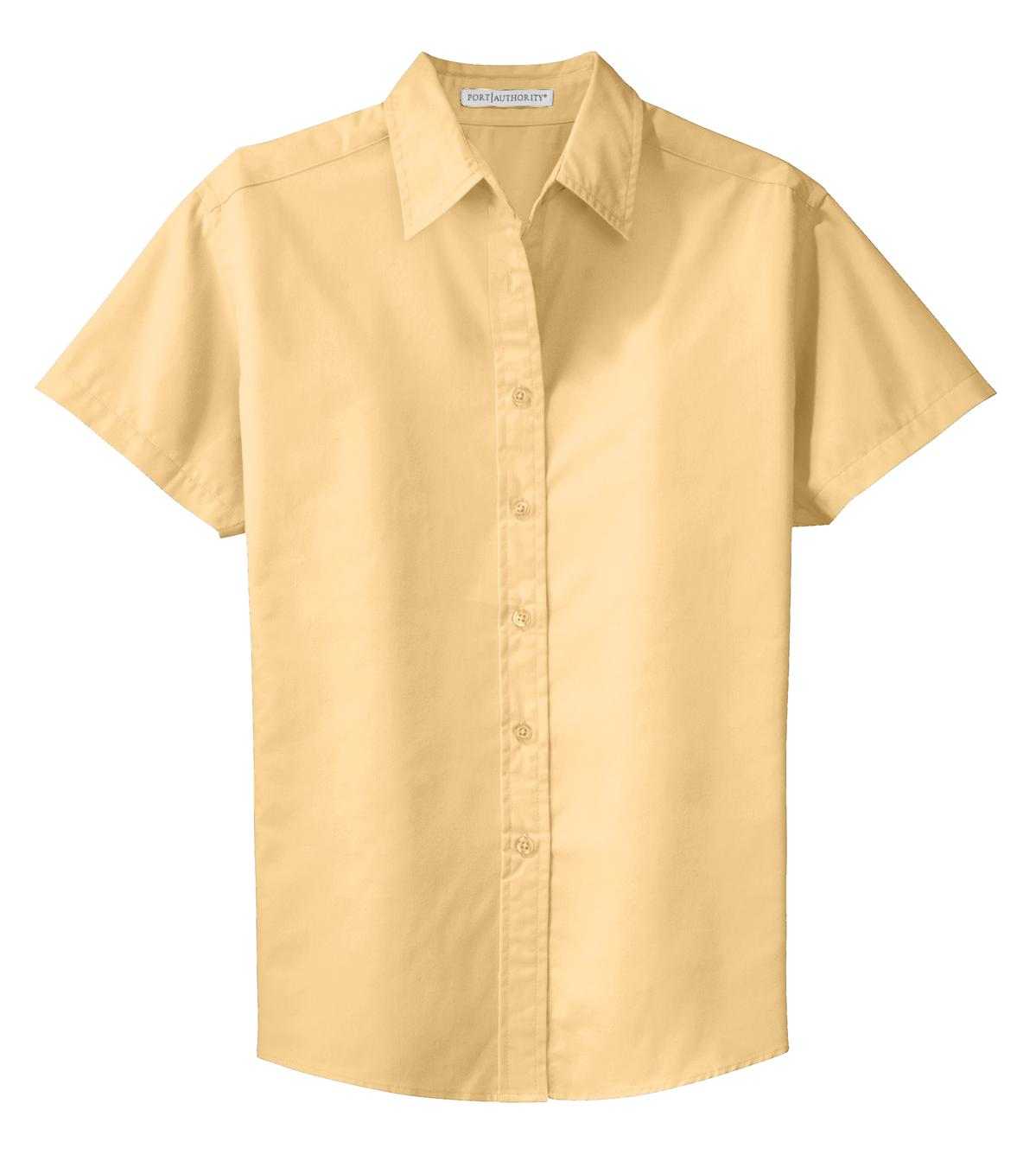 Port Authority L508 Ladies Short Sleeve Easy Care Shirt - Yellow - HIT a Double - 5