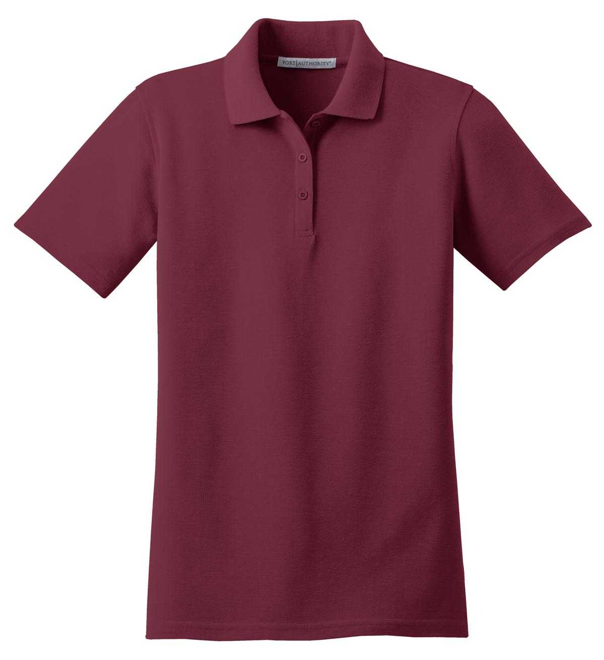 Port Authority L510 Ladies Stain-Resistant Polo - Burgundy - HIT a Double - 5
