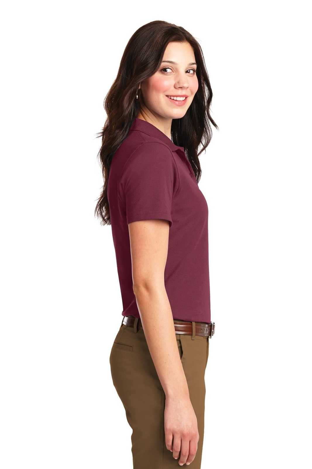 Port Authority L510 Ladies Stain-Resistant Polo - Burgundy - HIT a Double - 3