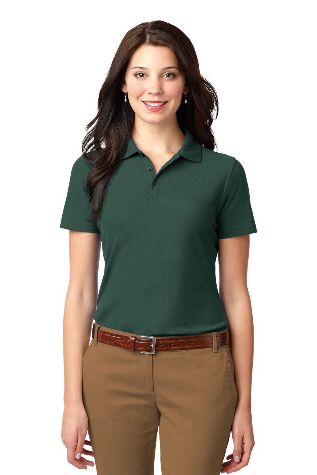 Port Authority L510 Ladies Stain-Resistant Polo - Dark Green - HIT a Double - 1