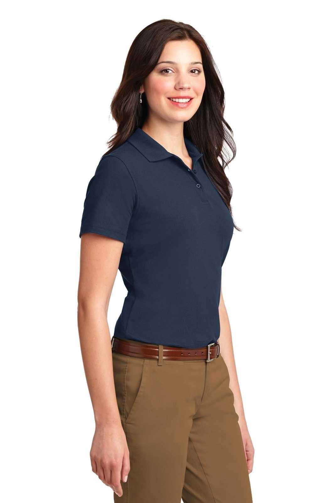 Port Authority L510 Ladies Stain-Resistant Polo - Navy - HIT a Double - 4