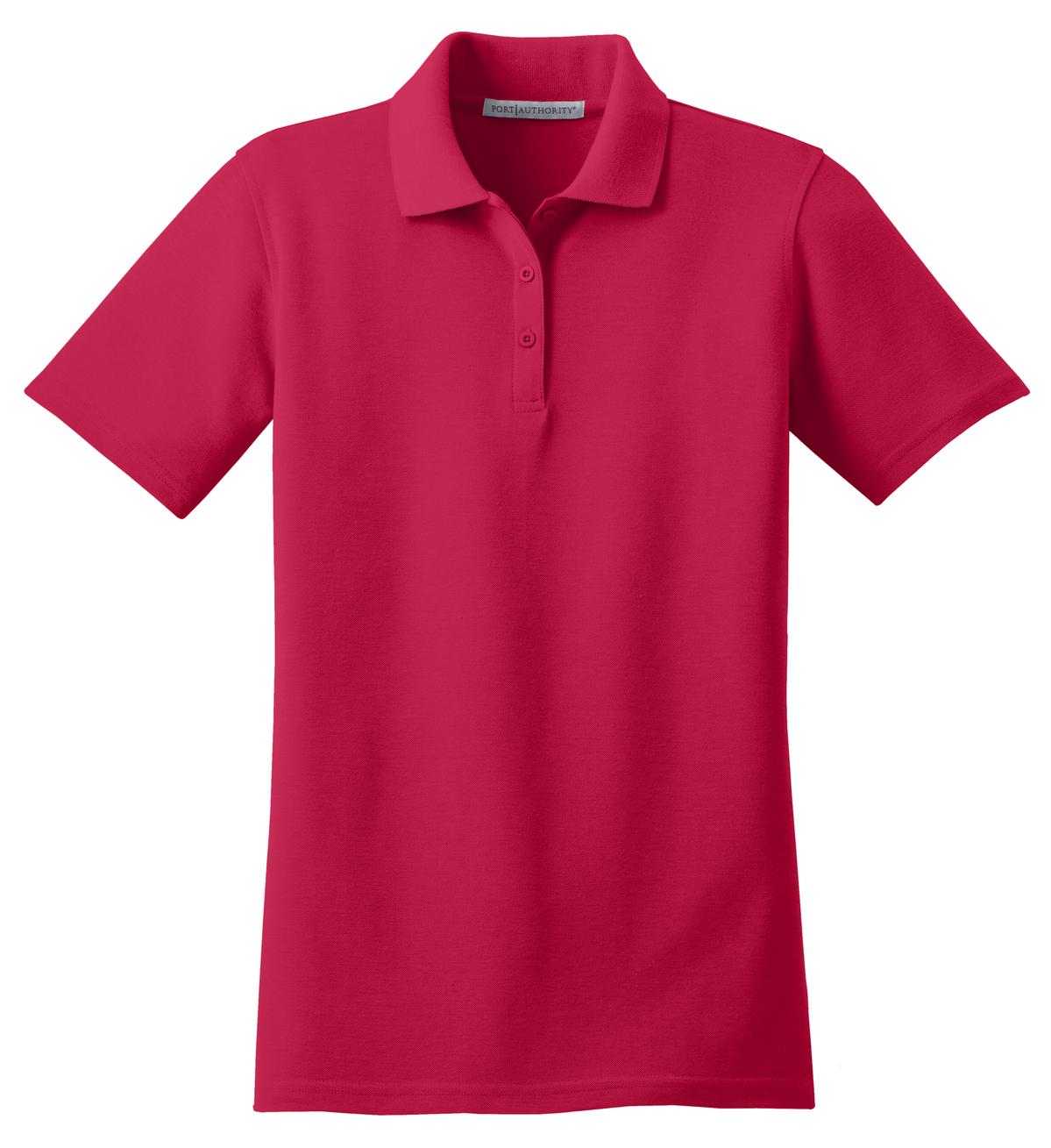 Port Authority L510 Ladies Stain-Resistant Polo - Red - HIT a Double - 5