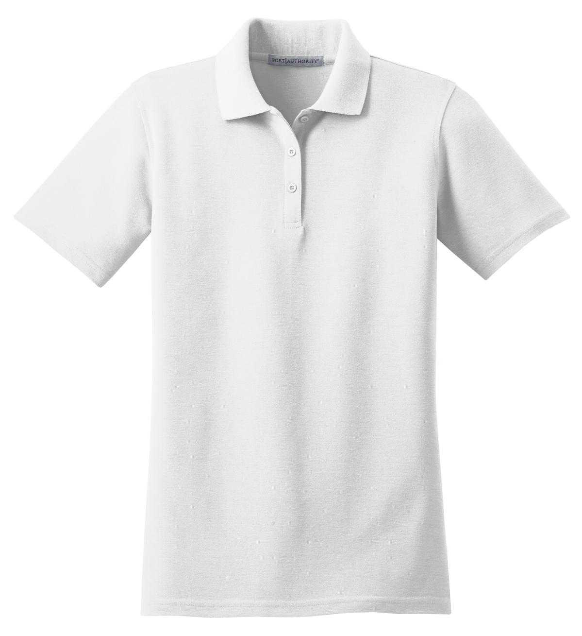 Port Authority L510 Ladies Stain-Resistant Polo - White - HIT a Double - 5