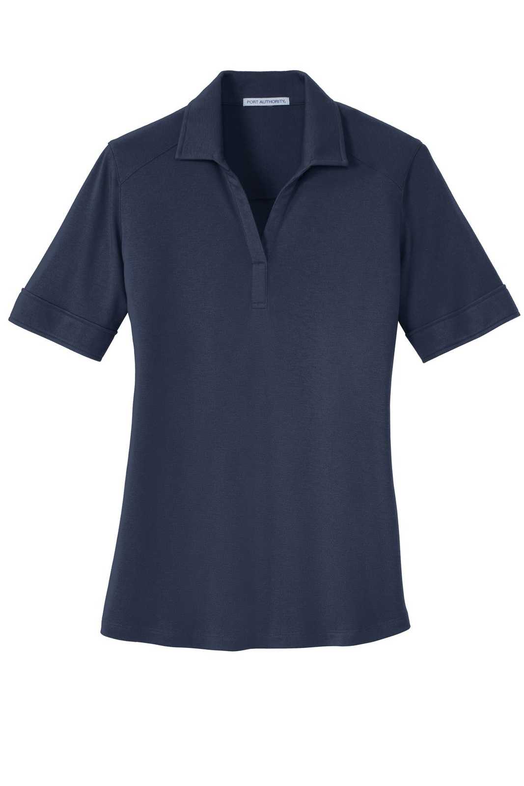Port Authority L5200 Ladies Silk Touch Interlock Performance Polo - Navy - HIT a Double - 5