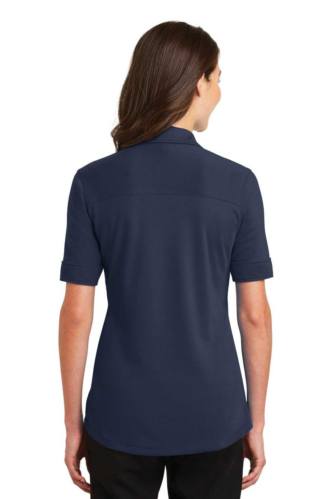 Port Authority L5200 Ladies Silk Touch Interlock Performance Polo - Navy - HIT a Double - 2