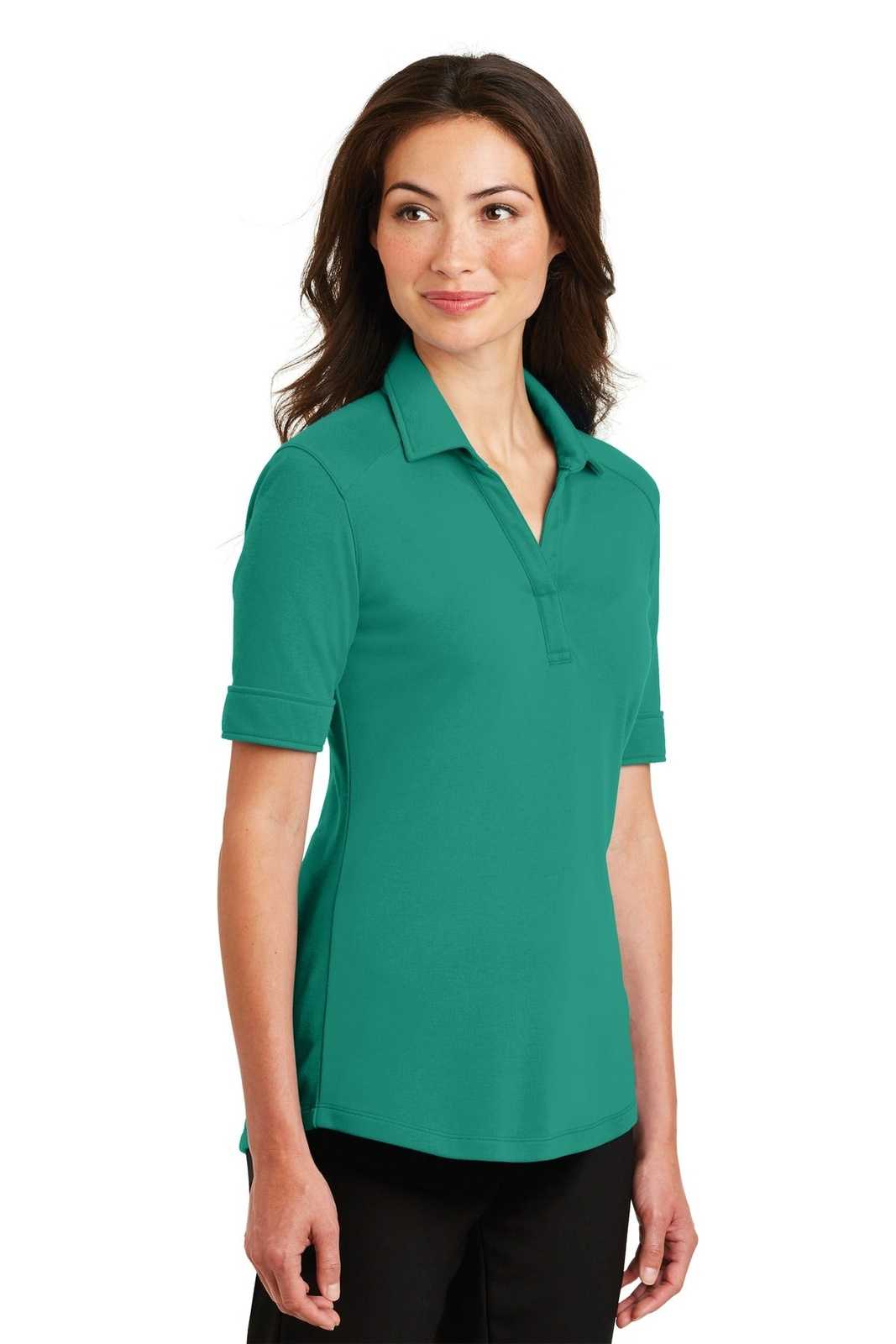 Port Authority L5200 Ladies Silk Touch Interlock Performance Polo - Verdant Green - HIT a Double - 4