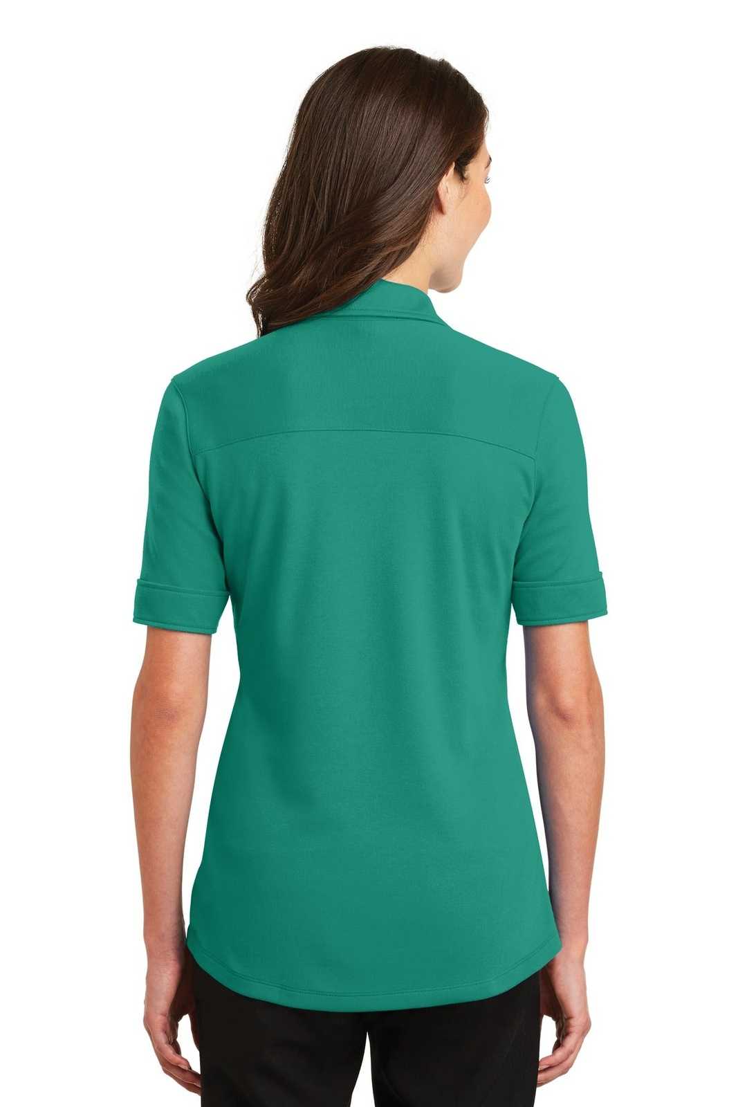 Port Authority L5200 Ladies Silk Touch Interlock Performance Polo - Verdant Green - HIT a Double - 2