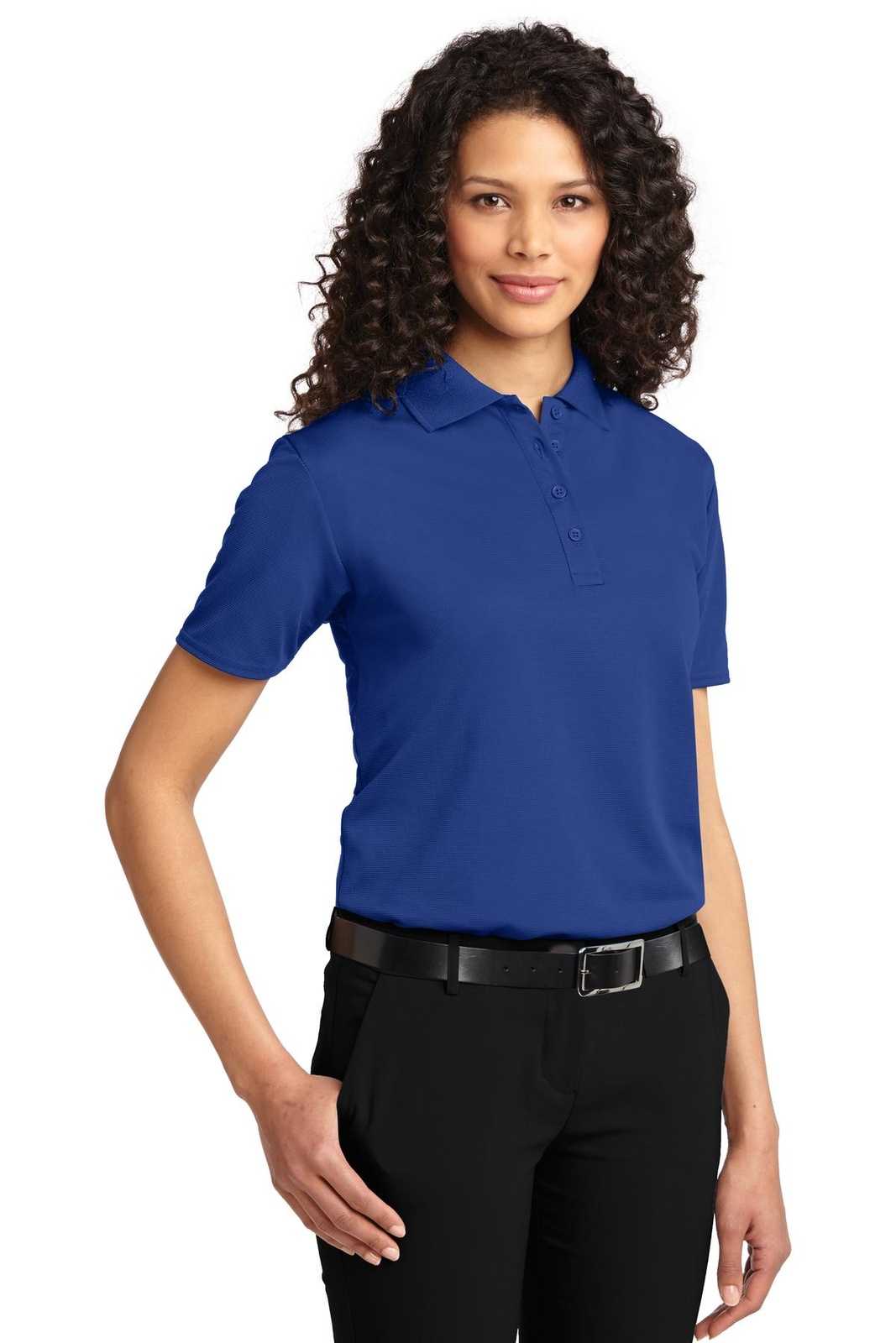 Port Authority L525 Ladies Dry Zone Ottoman Polo - Royal - HIT a Double - 4