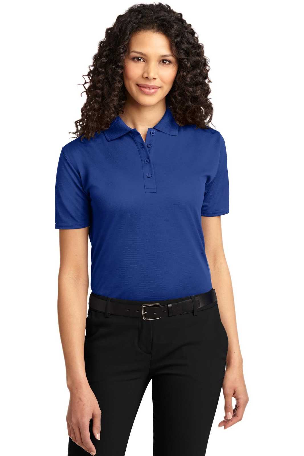 Port Authority L525 Ladies Dry Zone Ottoman Polo - Royal - HIT a Double - 1