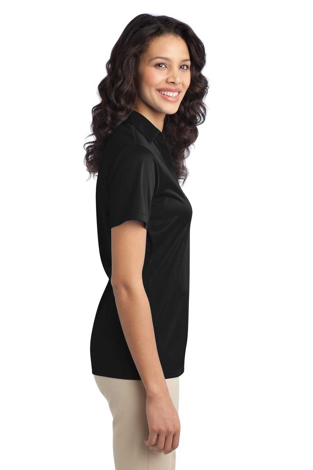 Port Authority L540 Ladies Silk Touch Performance Polo - Black - HIT a Double - 3