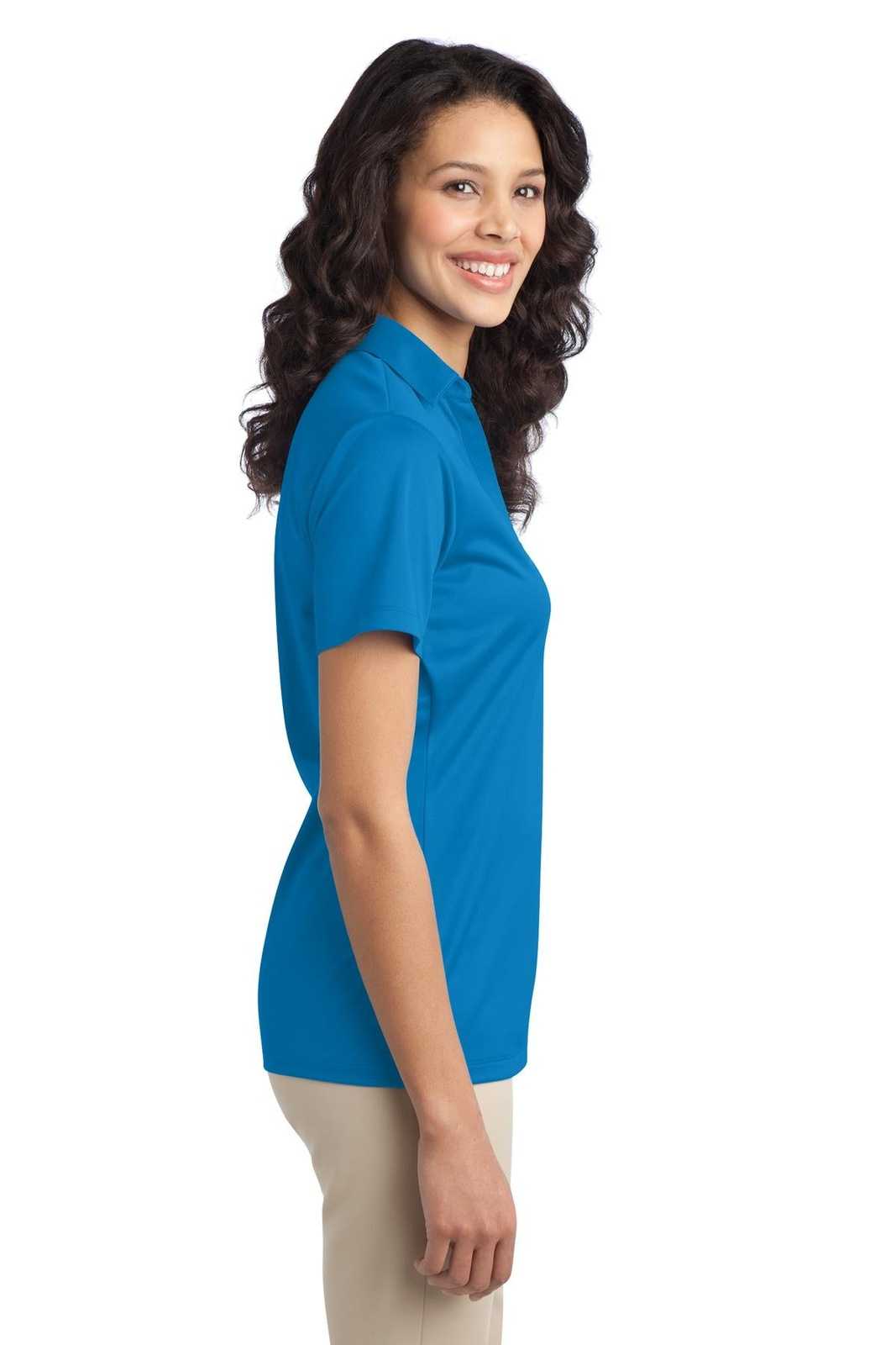 Port Authority L540 Ladies Silk Touch Performance Polo - Brilliant Blue - HIT a Double - 3