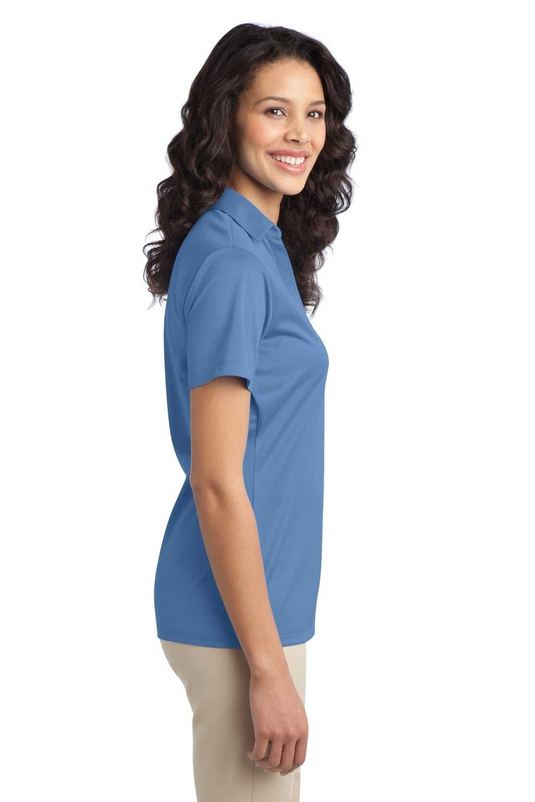 Port Authority L540 Ladies Silk Touch Performance Polo - Carolina Blue - HIT a Double - 3