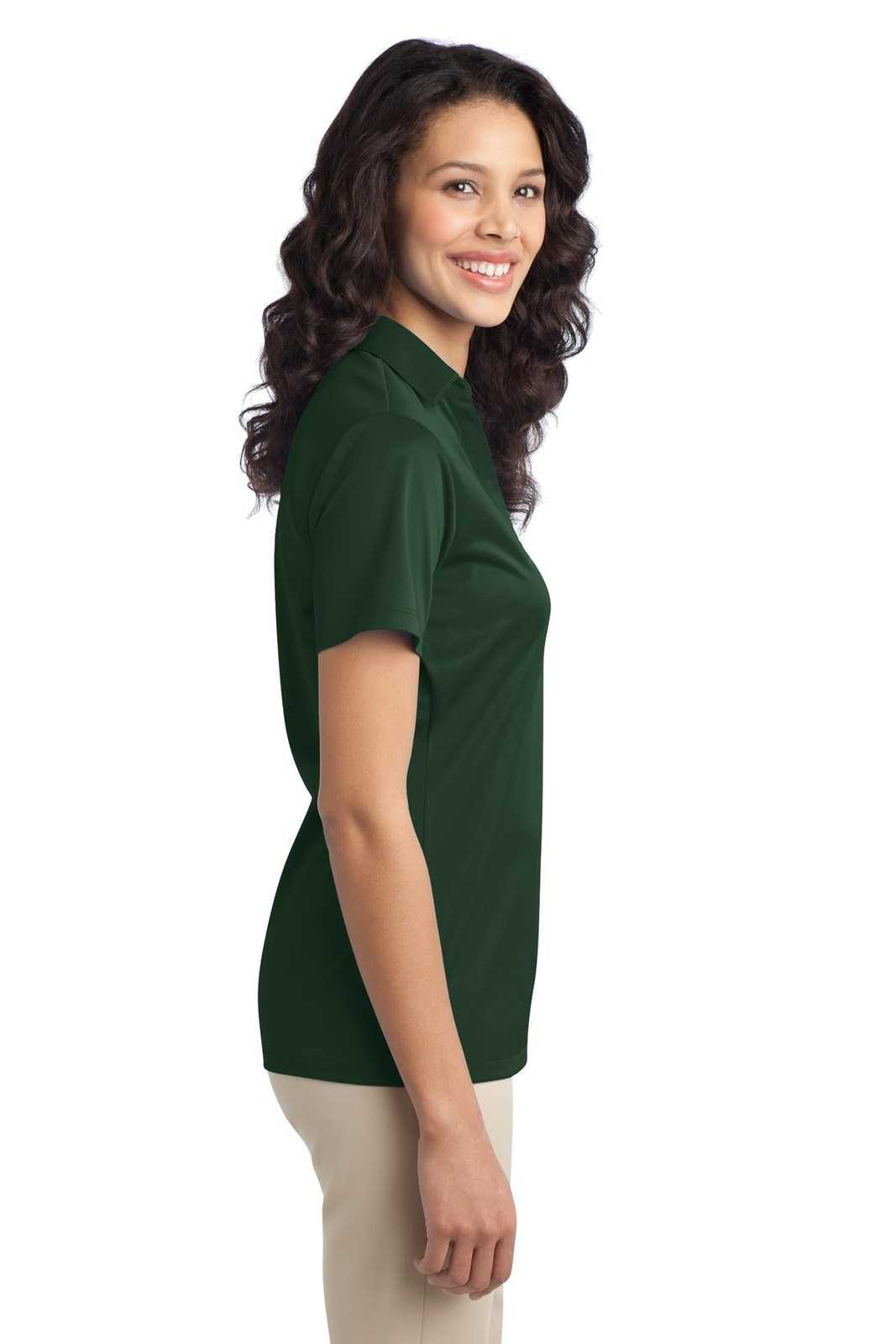 Port Authority L540 Ladies Silk Touch Performance Polo - Dark Green - HIT a Double - 3