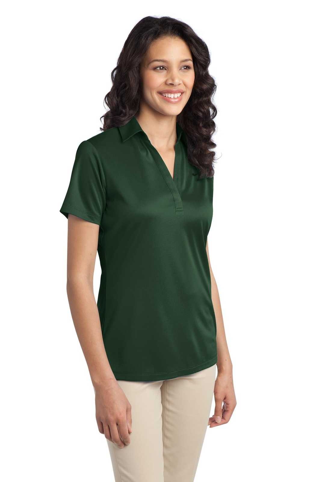 Port Authority L540 Ladies Silk Touch Performance Polo - Dark Green - HIT a Double - 4