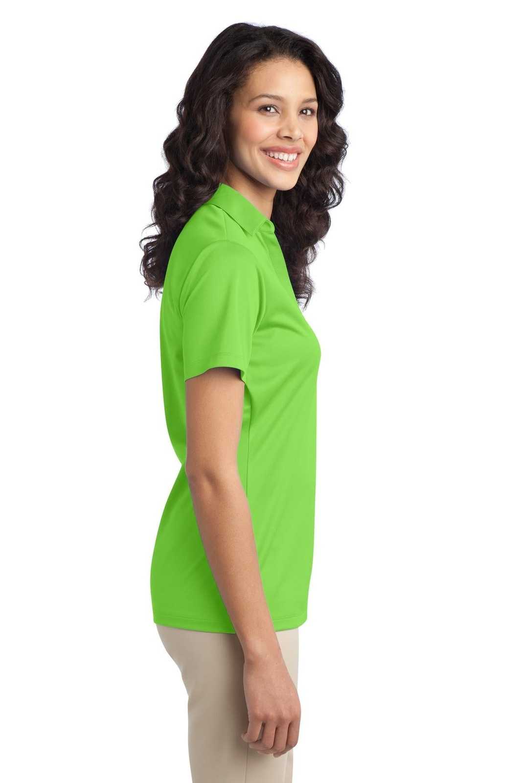 Port Authority L540 Ladies Silk Touch Performance Polo - Lime - HIT a Double - 3
