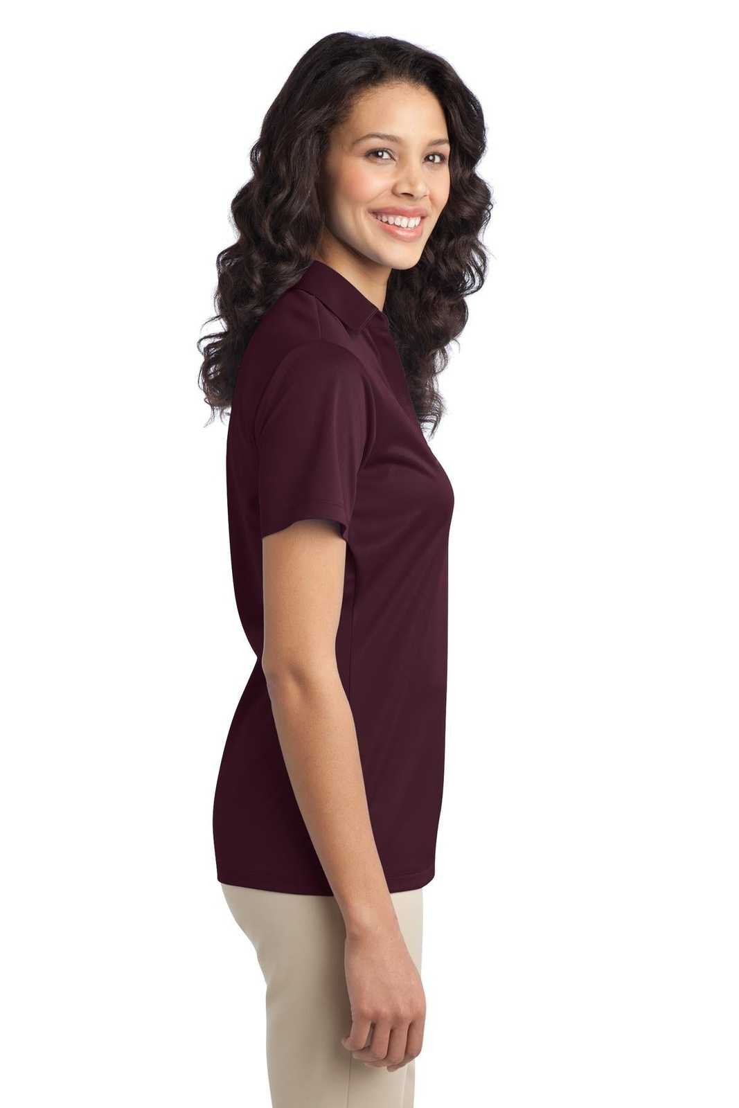 Port Authority L540 Ladies Silk Touch Performance Polo - Maroon - HIT a Double - 3