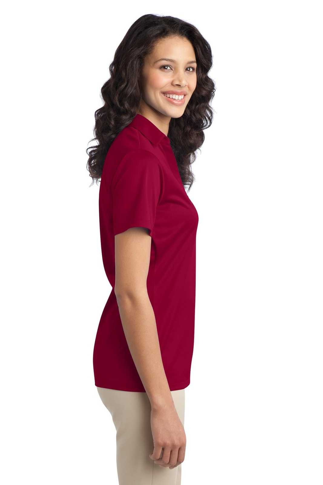 Port Authority L540 Ladies Silk Touch Performance Polo - Red - HIT a Double - 3