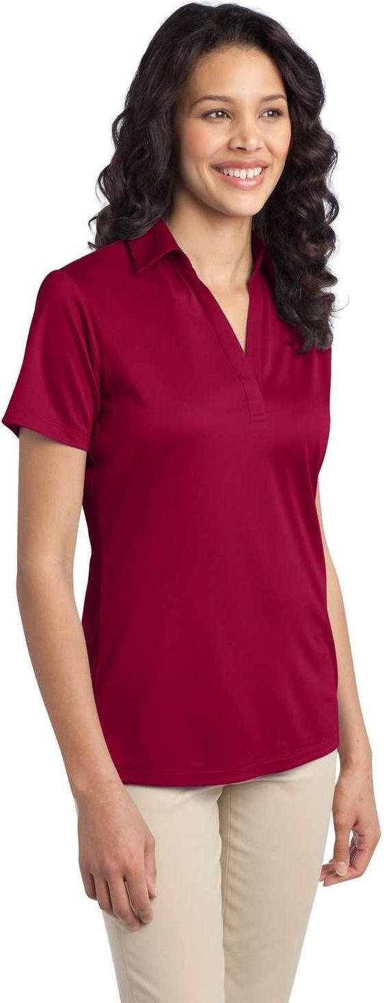 Port Authority L540 Ladies Silk Touch Performance Polo - Red - HIT a Double - 4